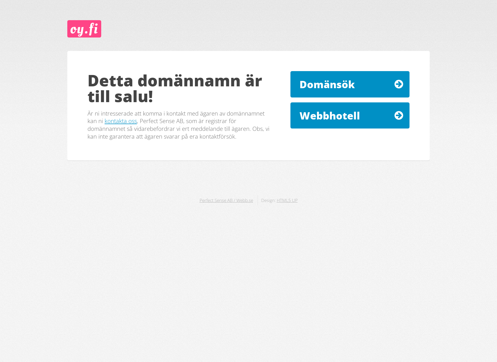 Skärmdump för oy.fi