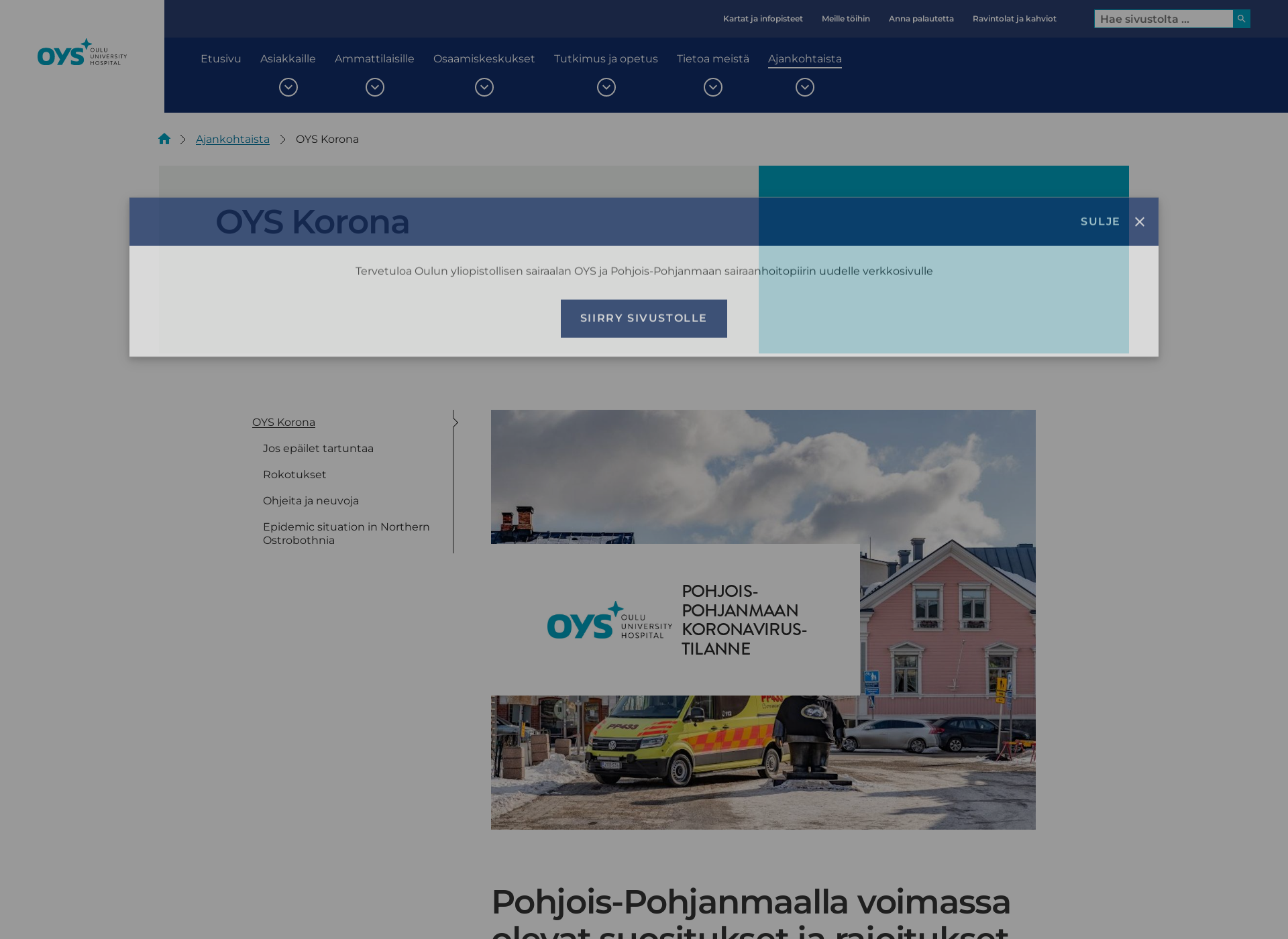 Screenshot for oyskorona.fi