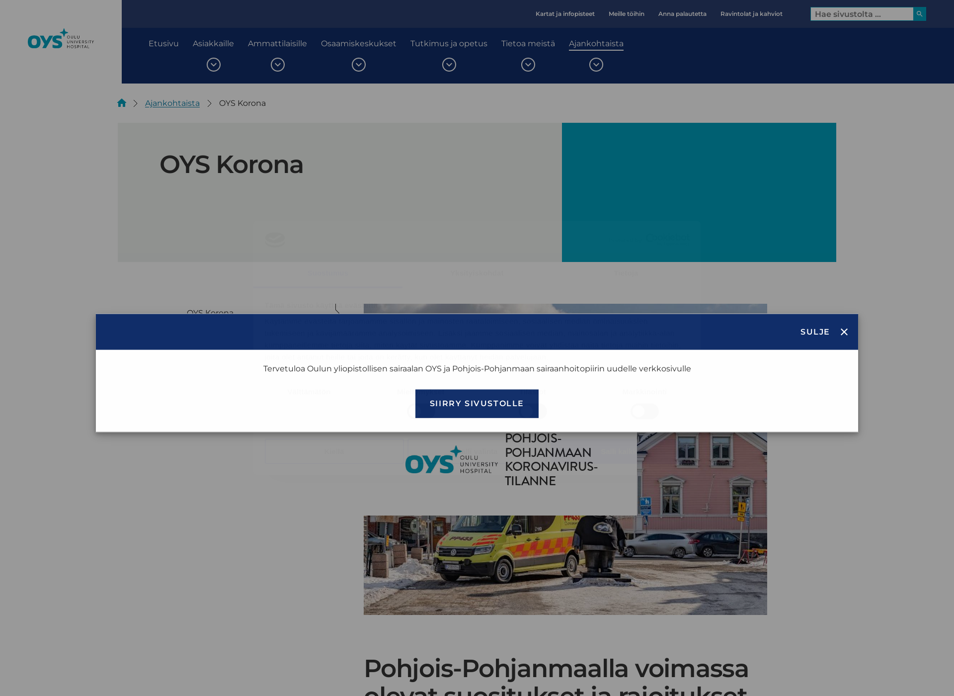 Screenshot for oyskoronainfo.fi