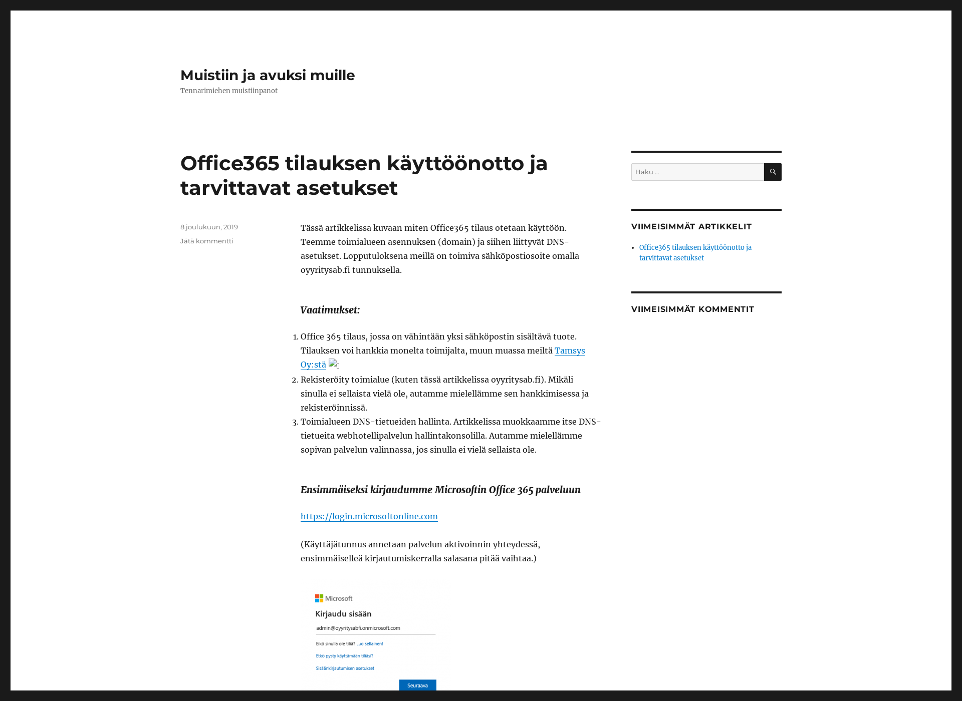 Skärmdump för oyyritysab.fi