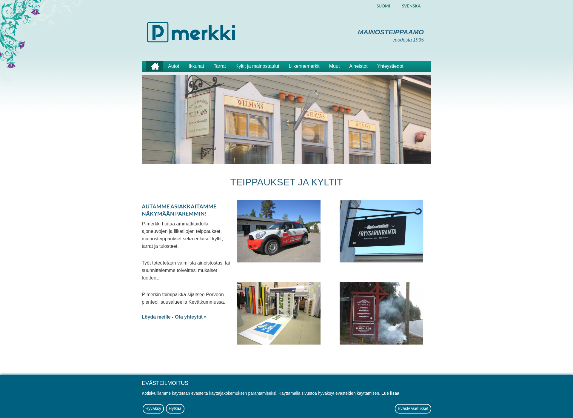 Screenshot for p-merkki.fi