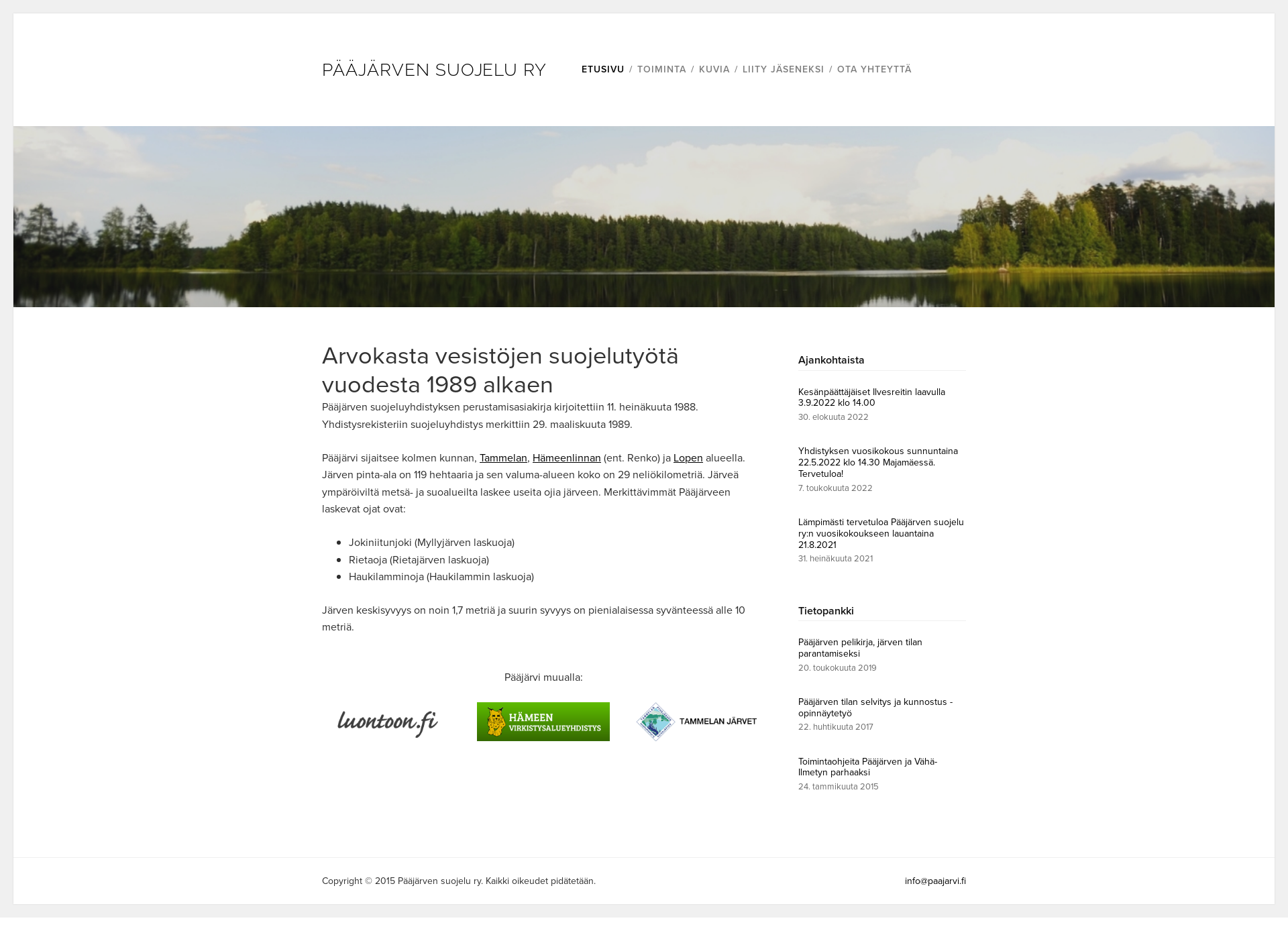 Screenshot for paajarvi.fi