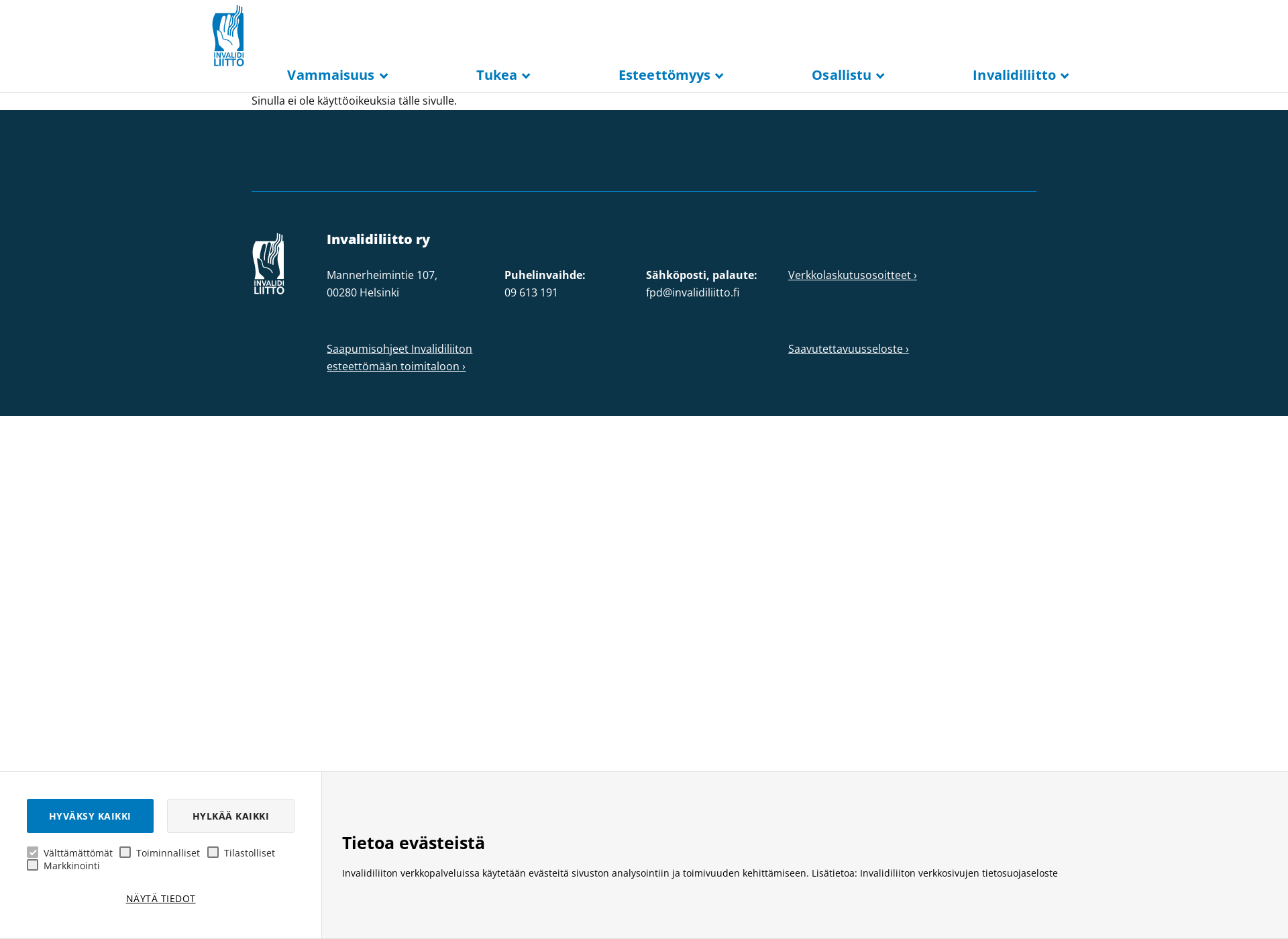 Skärmdump för paakallokelit.fi