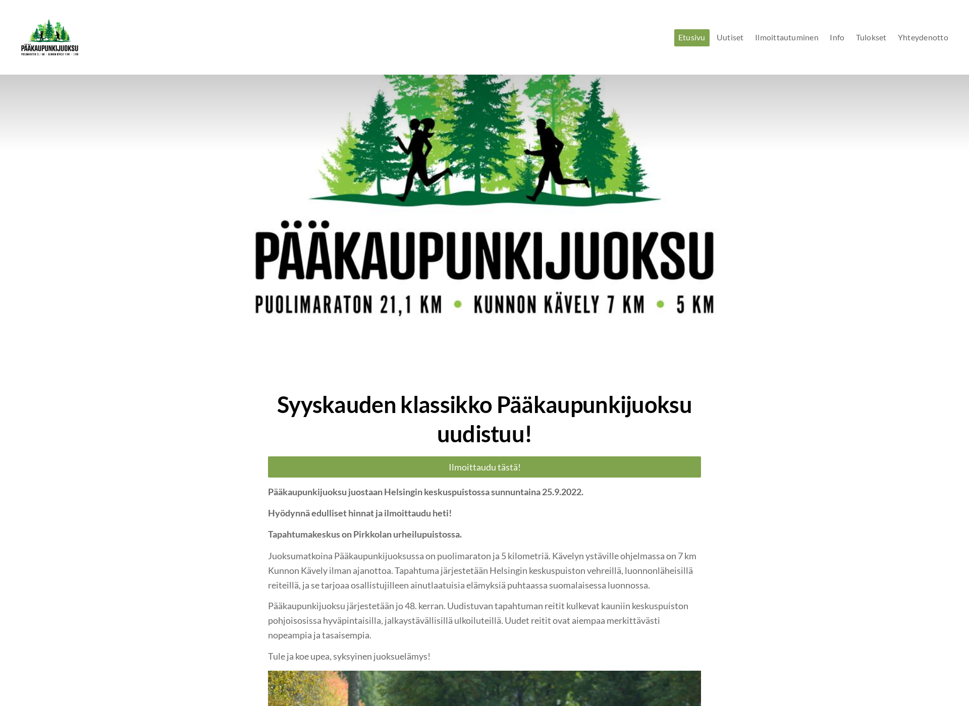 Näyttökuva paakaupunkijuoksu.fi