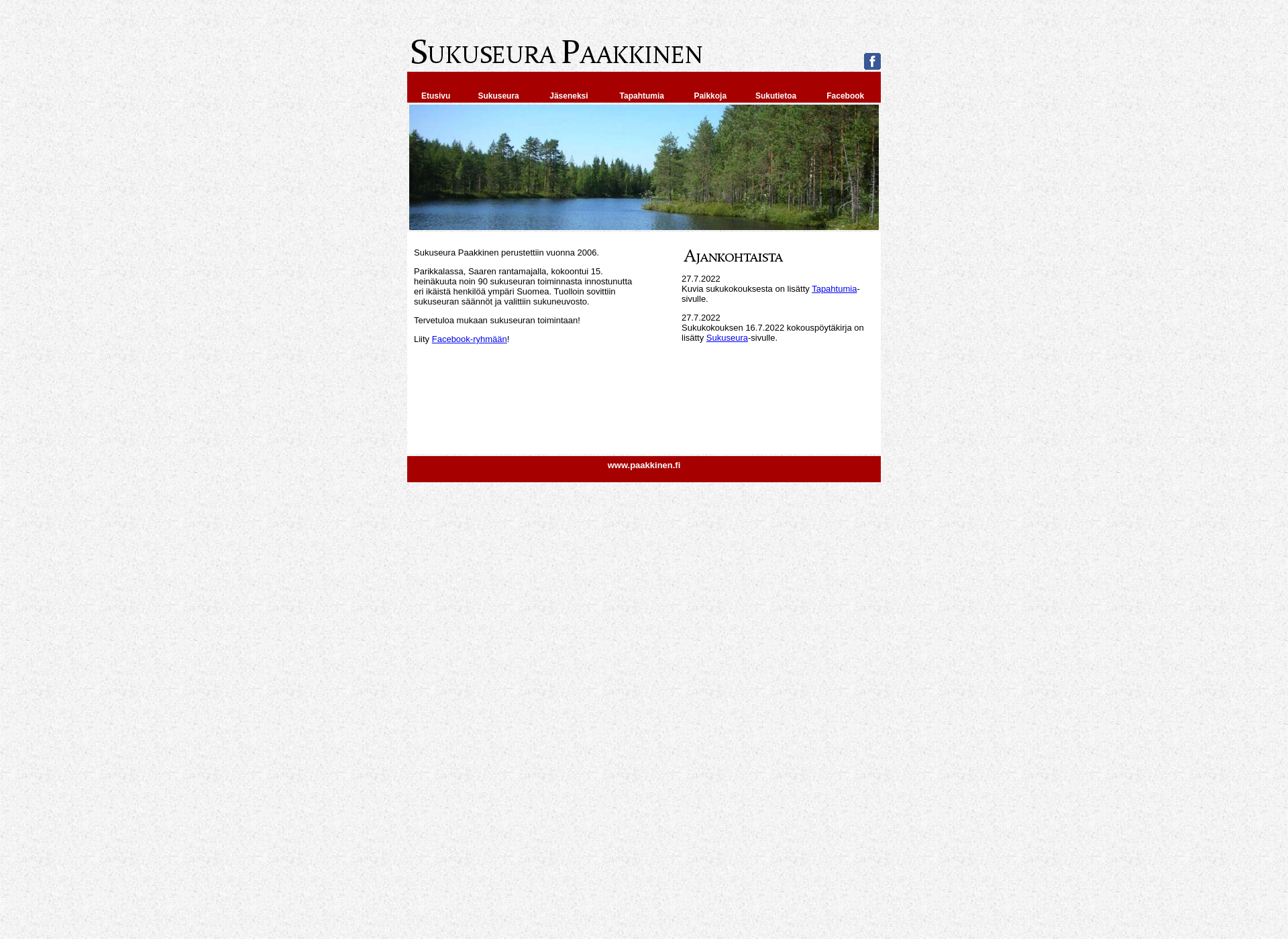 Screenshot for paakkinen.fi