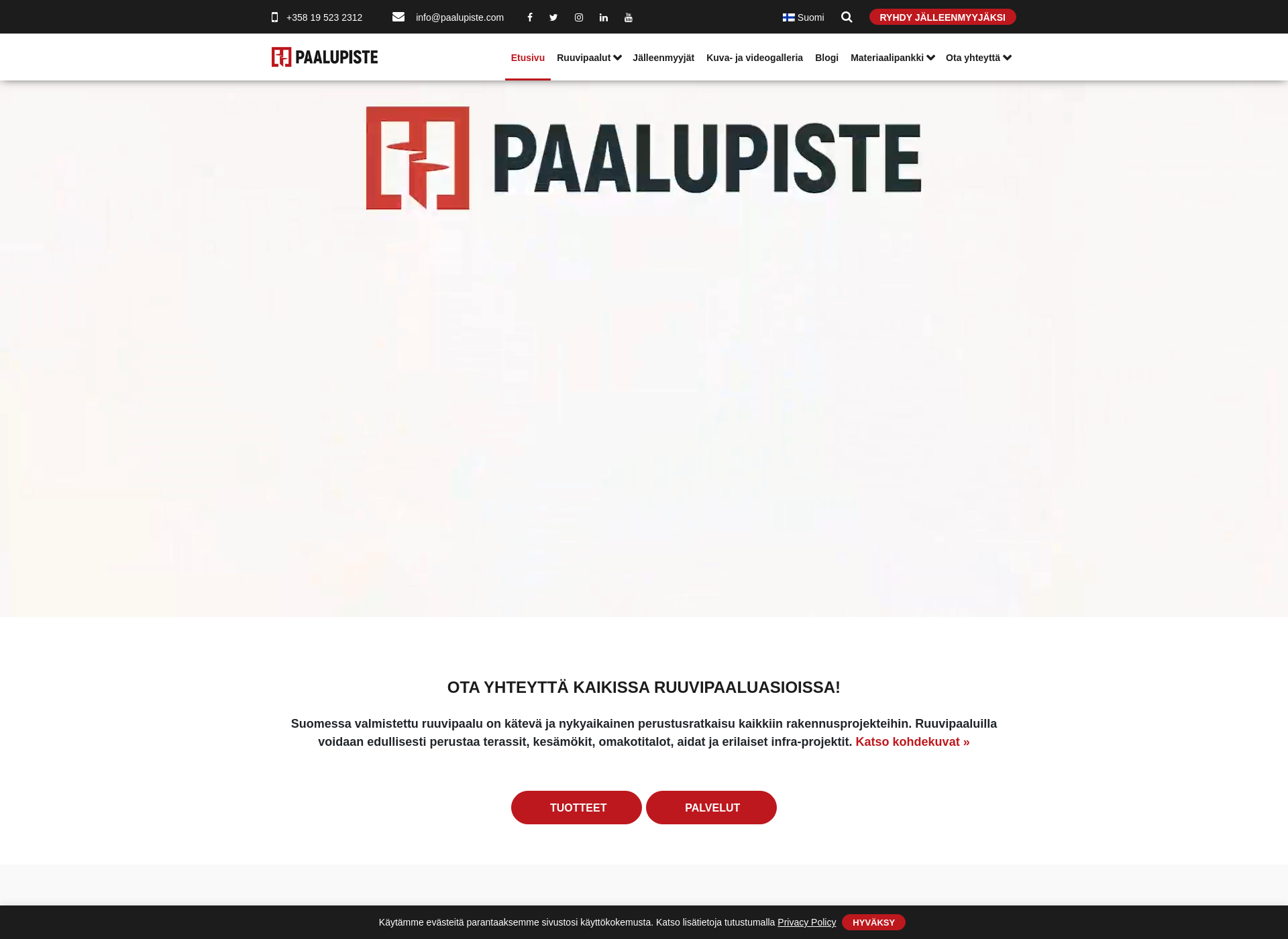 Skärmdump för paalupiste.fi