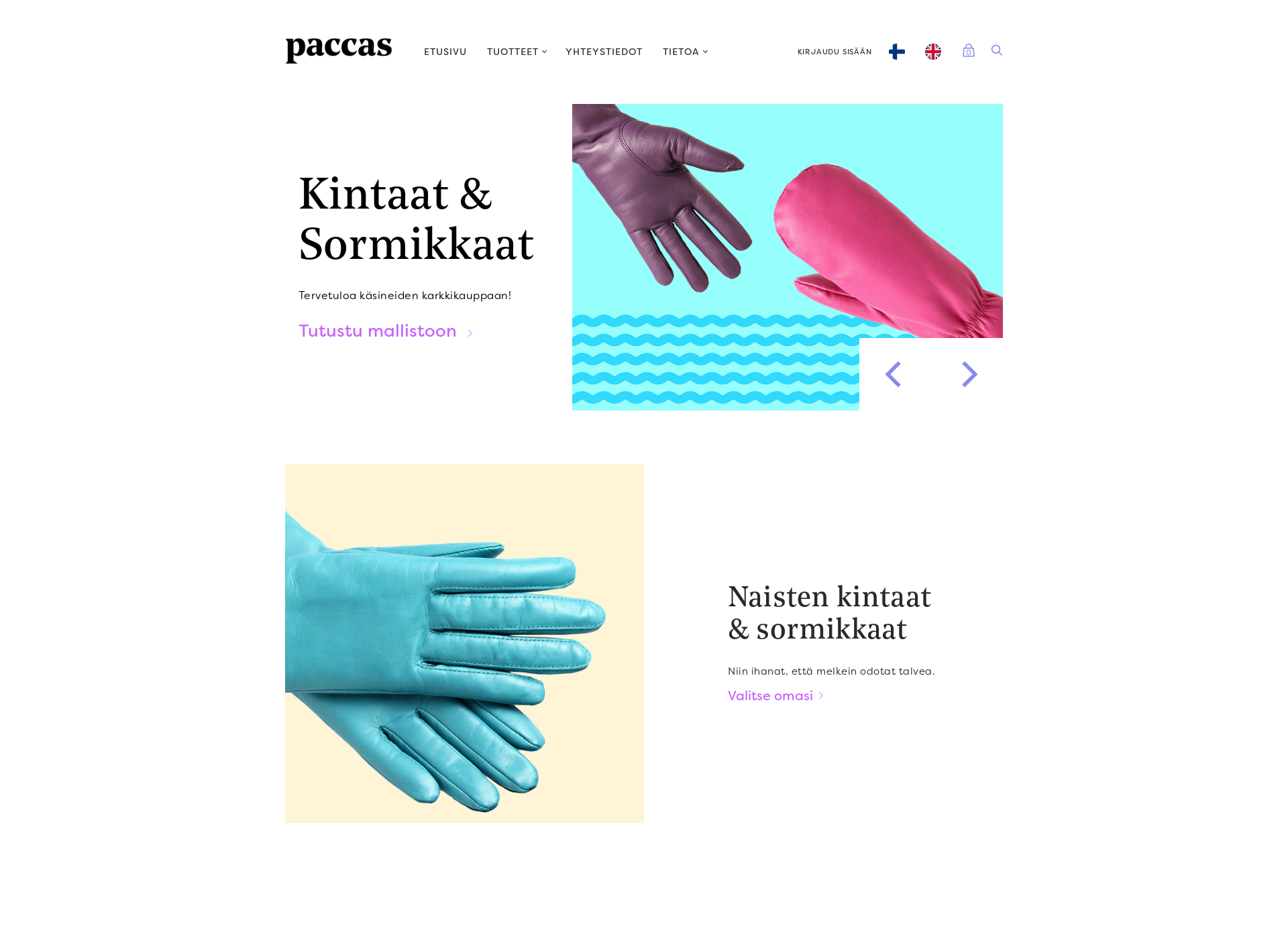 Screenshot for paccas.fi