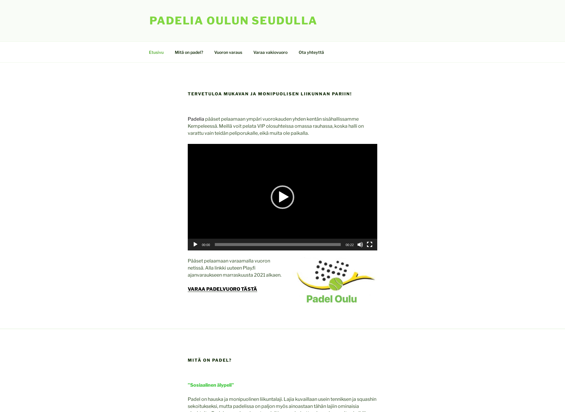 Screenshot for padelcluboulu.fi