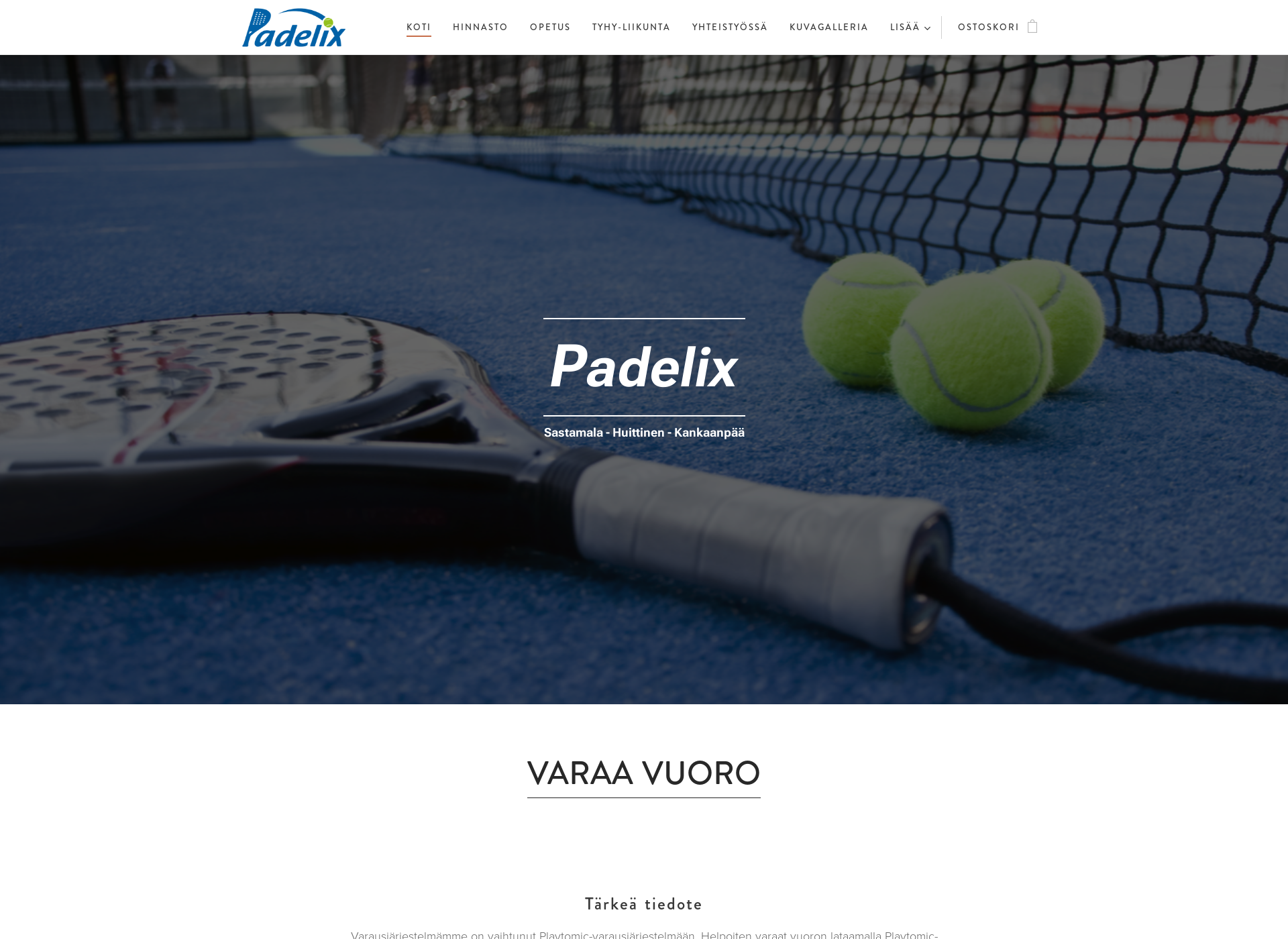 Screenshot for padelix.fi