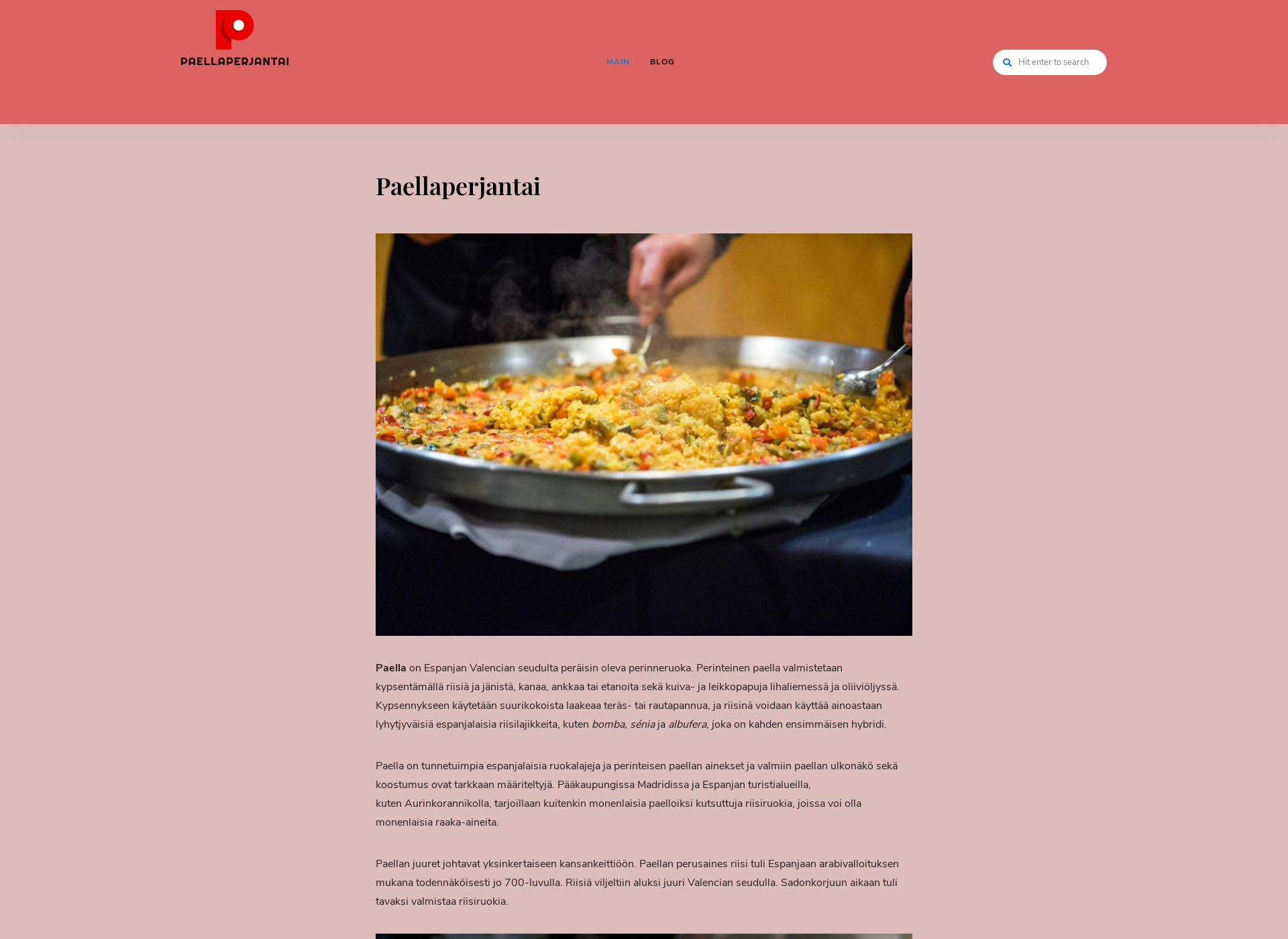 Screenshot for paellaperjantai.fi