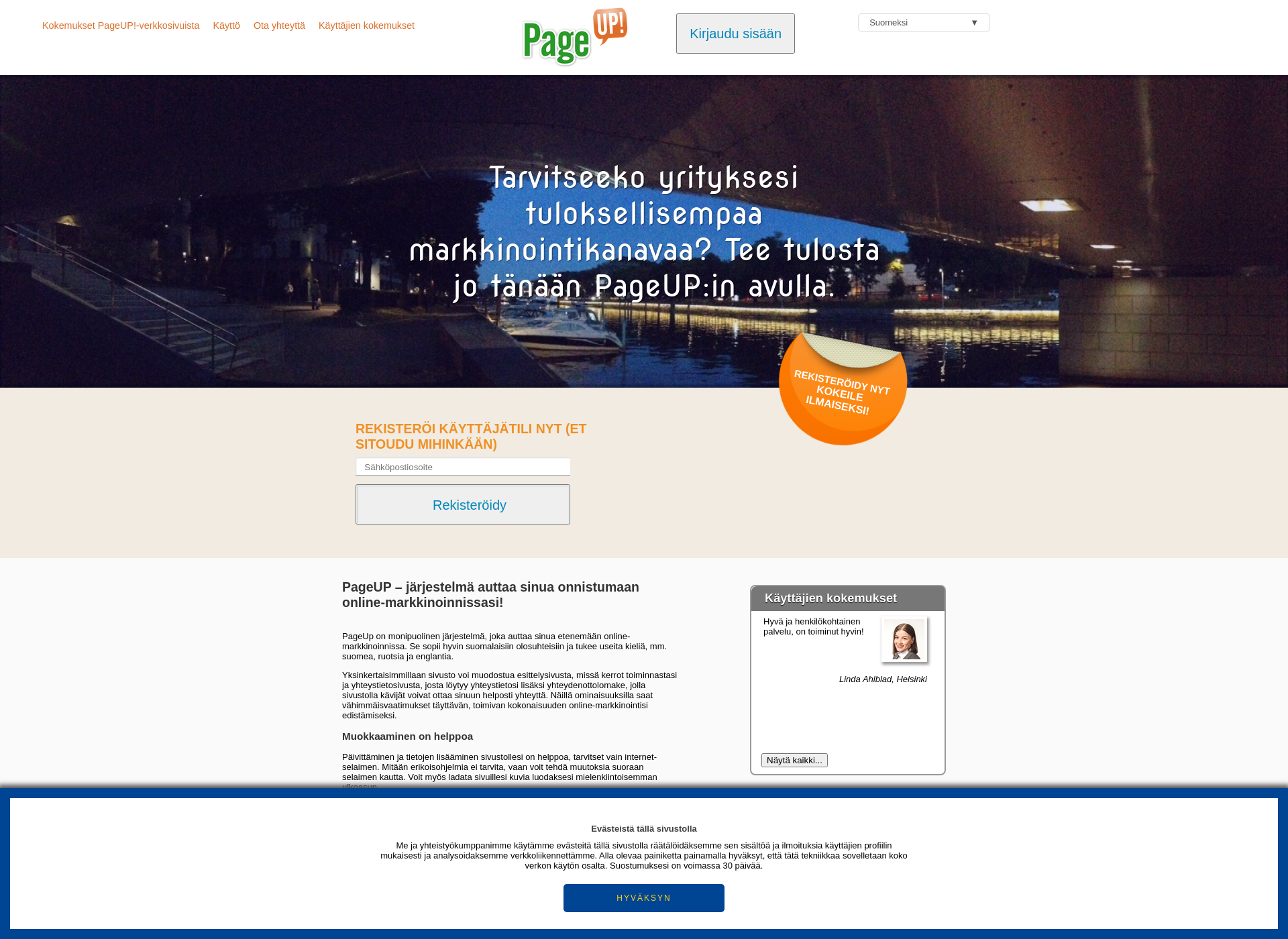 Screenshot for pageup.fi