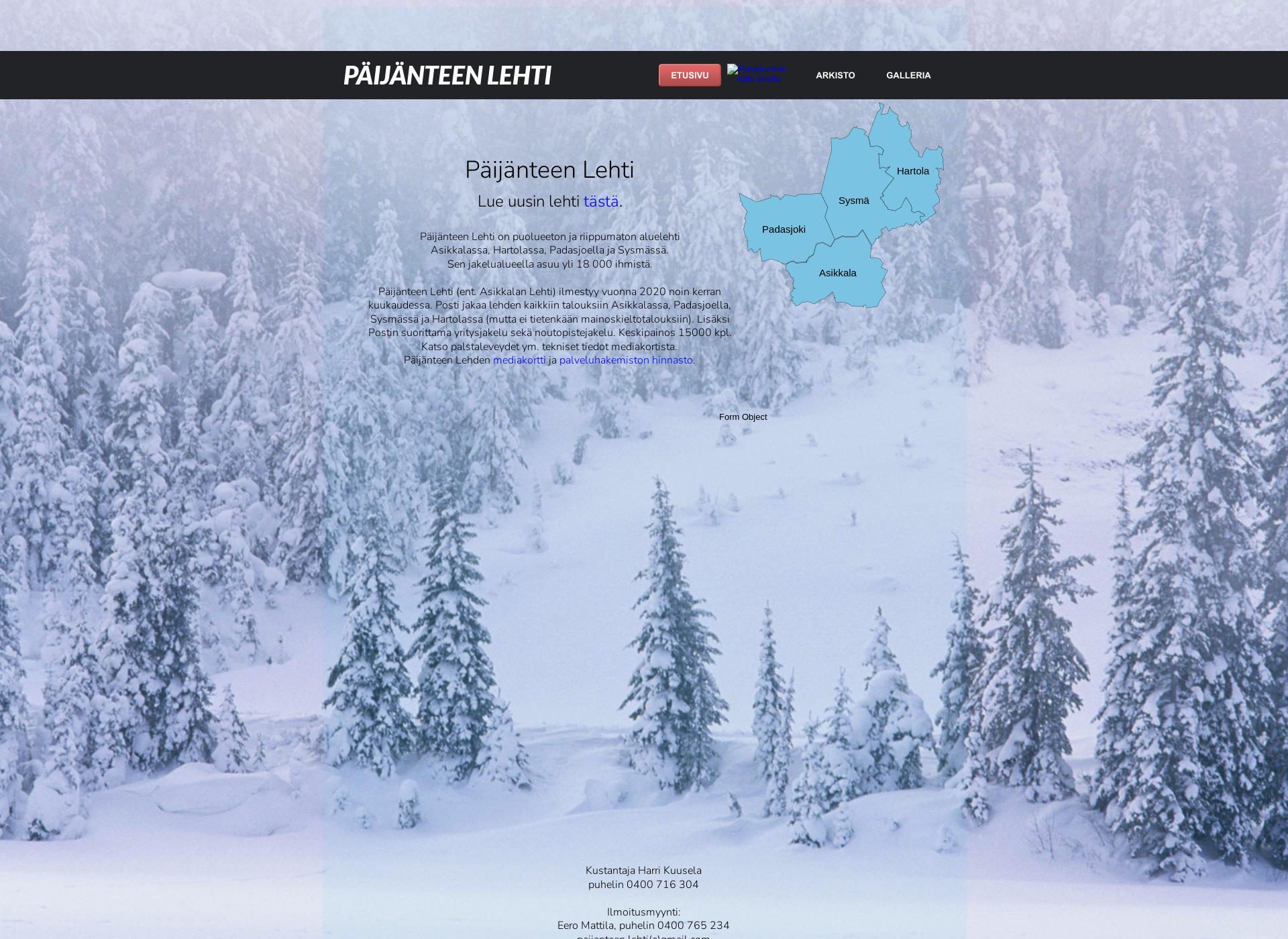 Screenshot for paijanteenlehti.fi