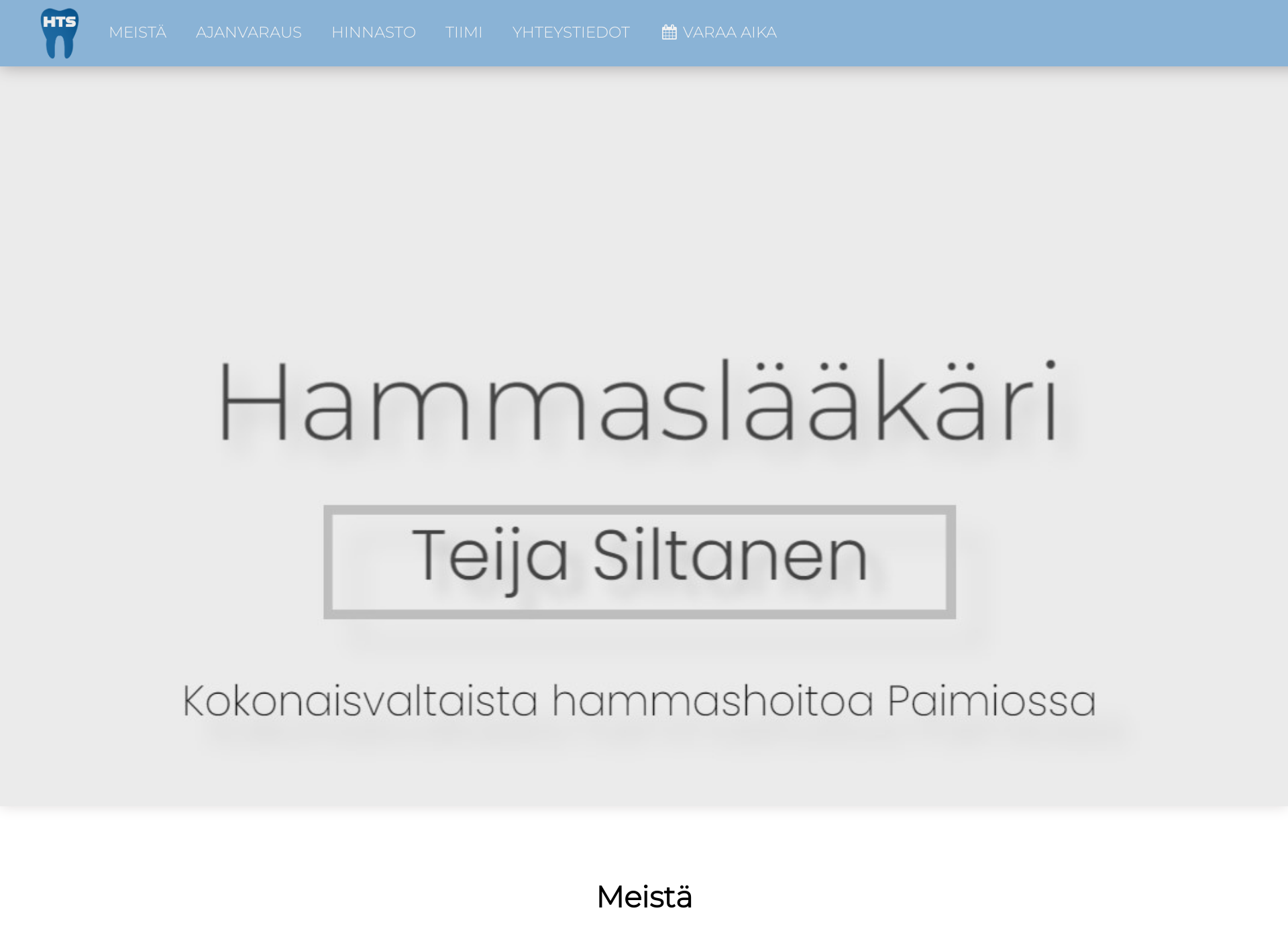 Skärmdump för paimionhammashoito.fi