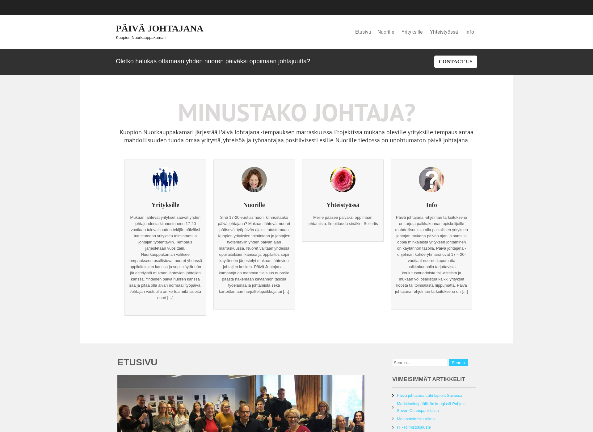 Screenshot for paivajohtajana.fi