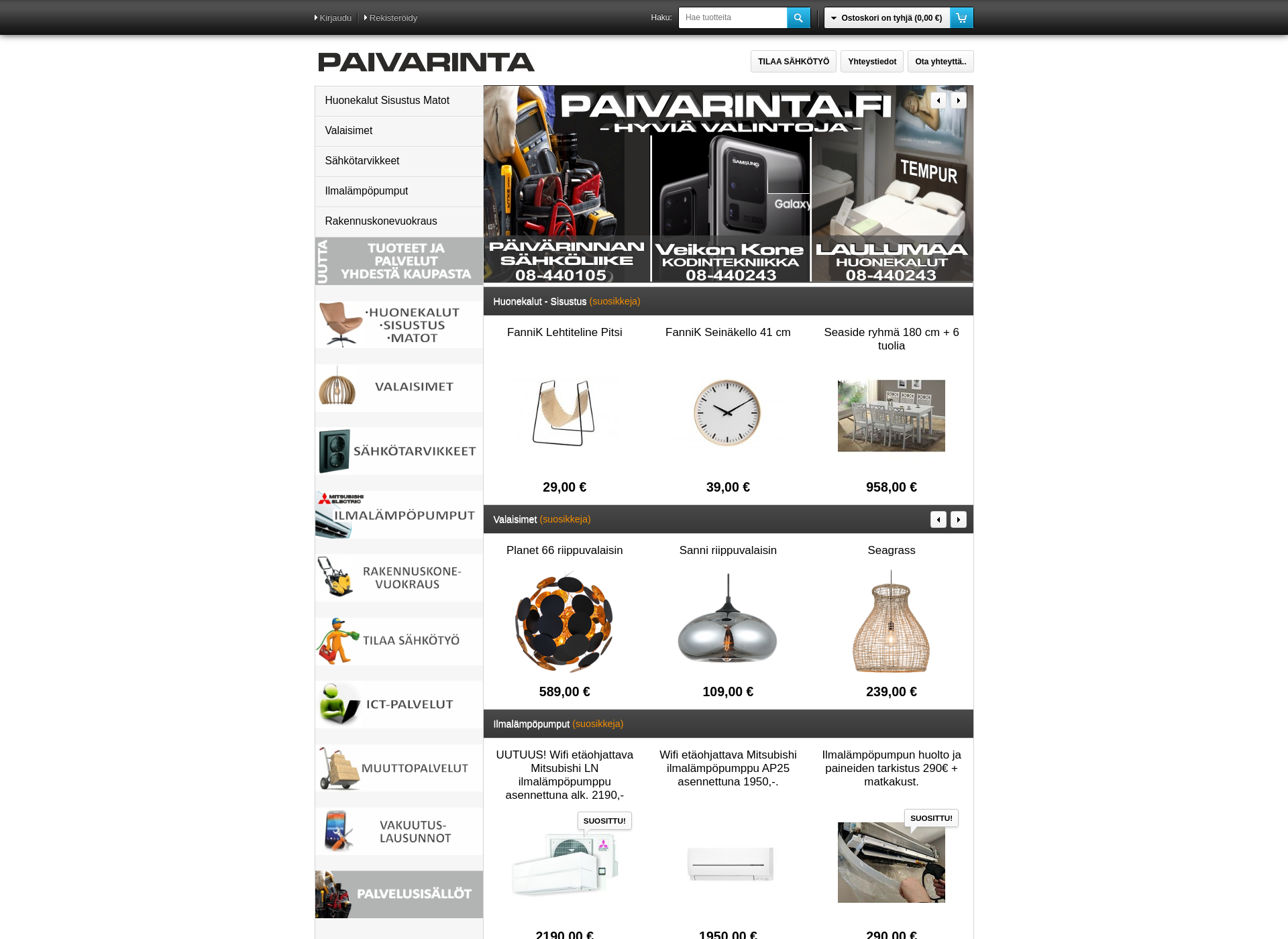 Screenshot for paivarinta.fi