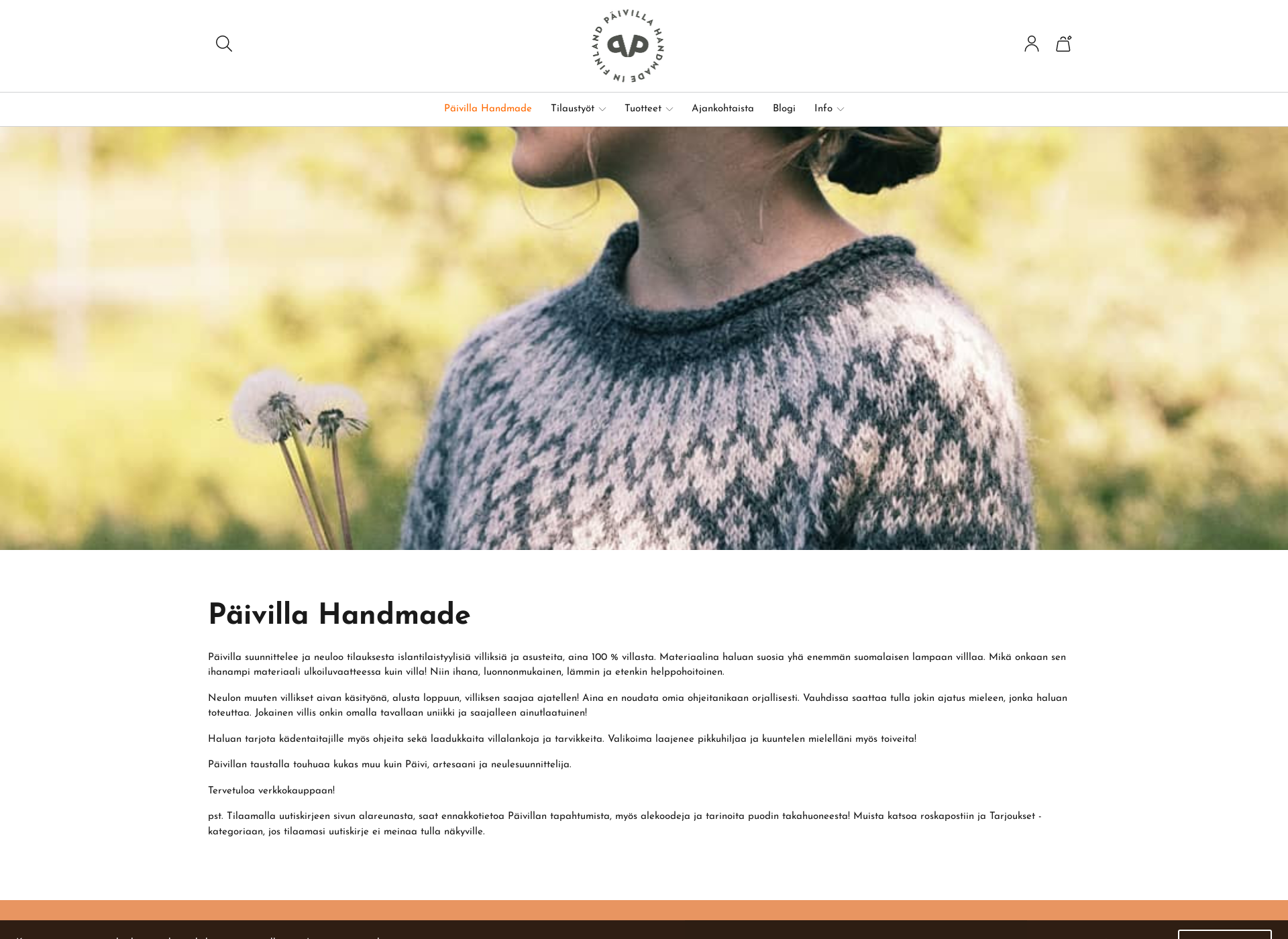 Screenshot for paivillahandmade.fi
