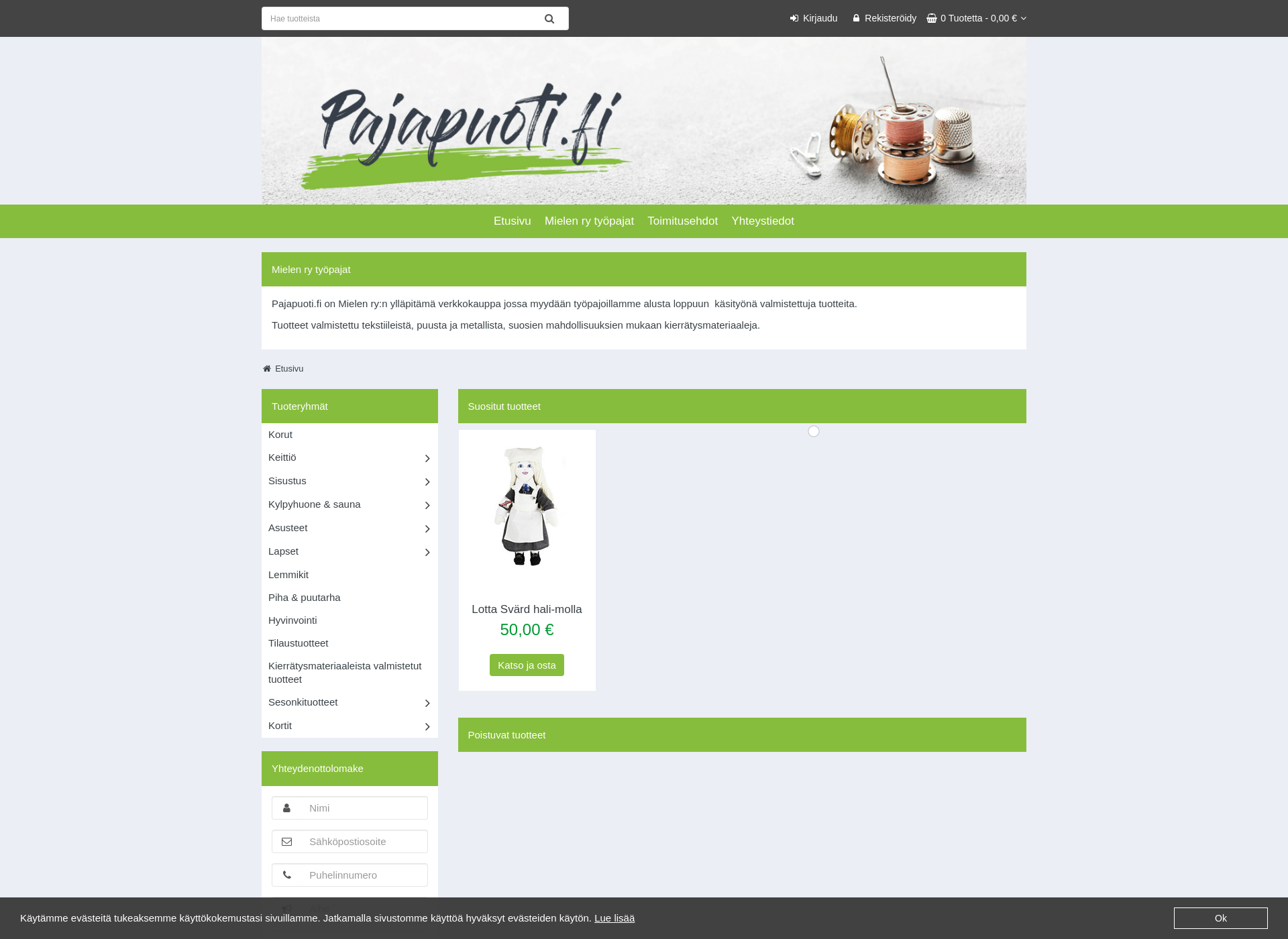 Screenshot for pajapuoti.fi