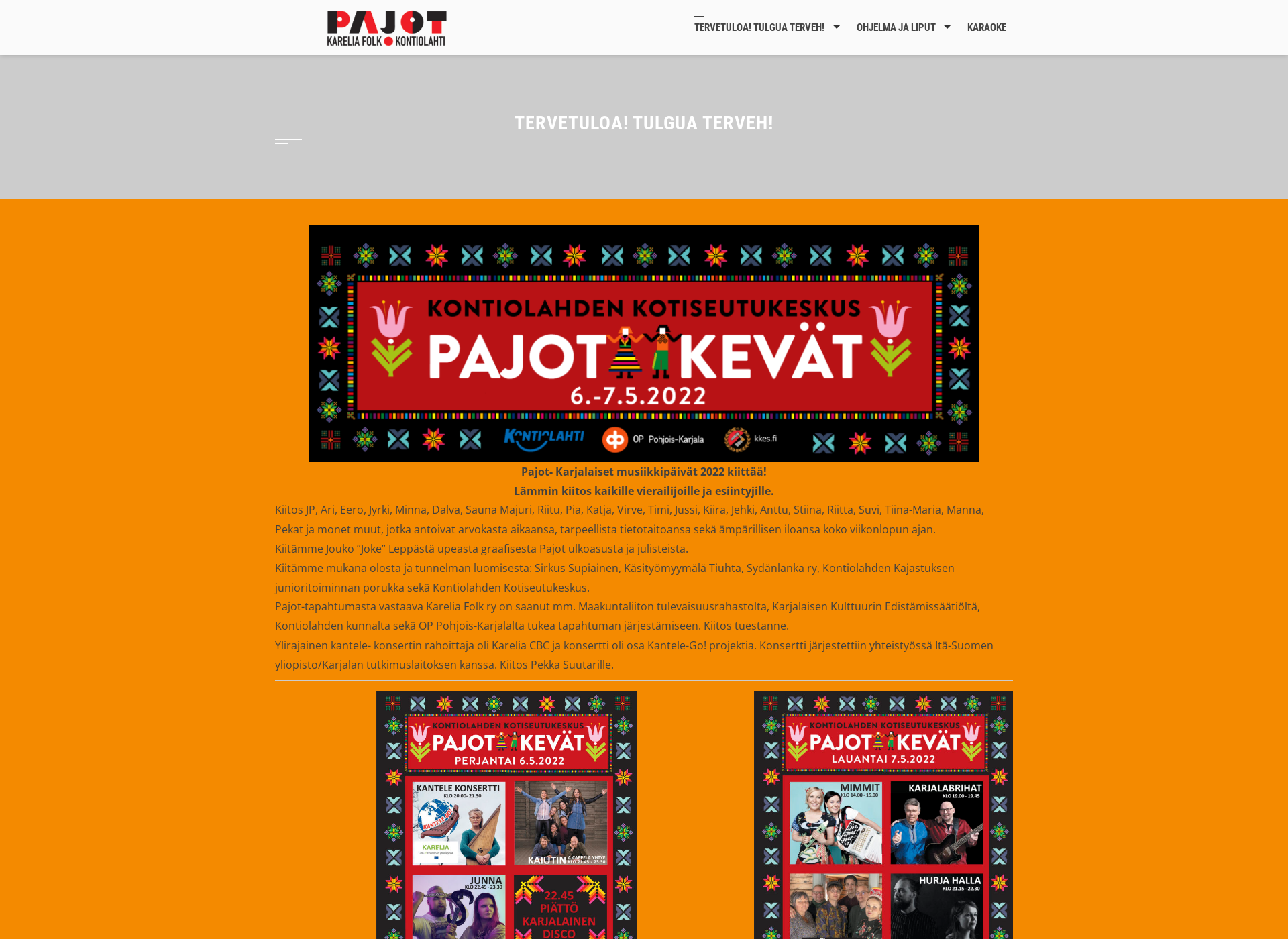 Screenshot for pajot.fi