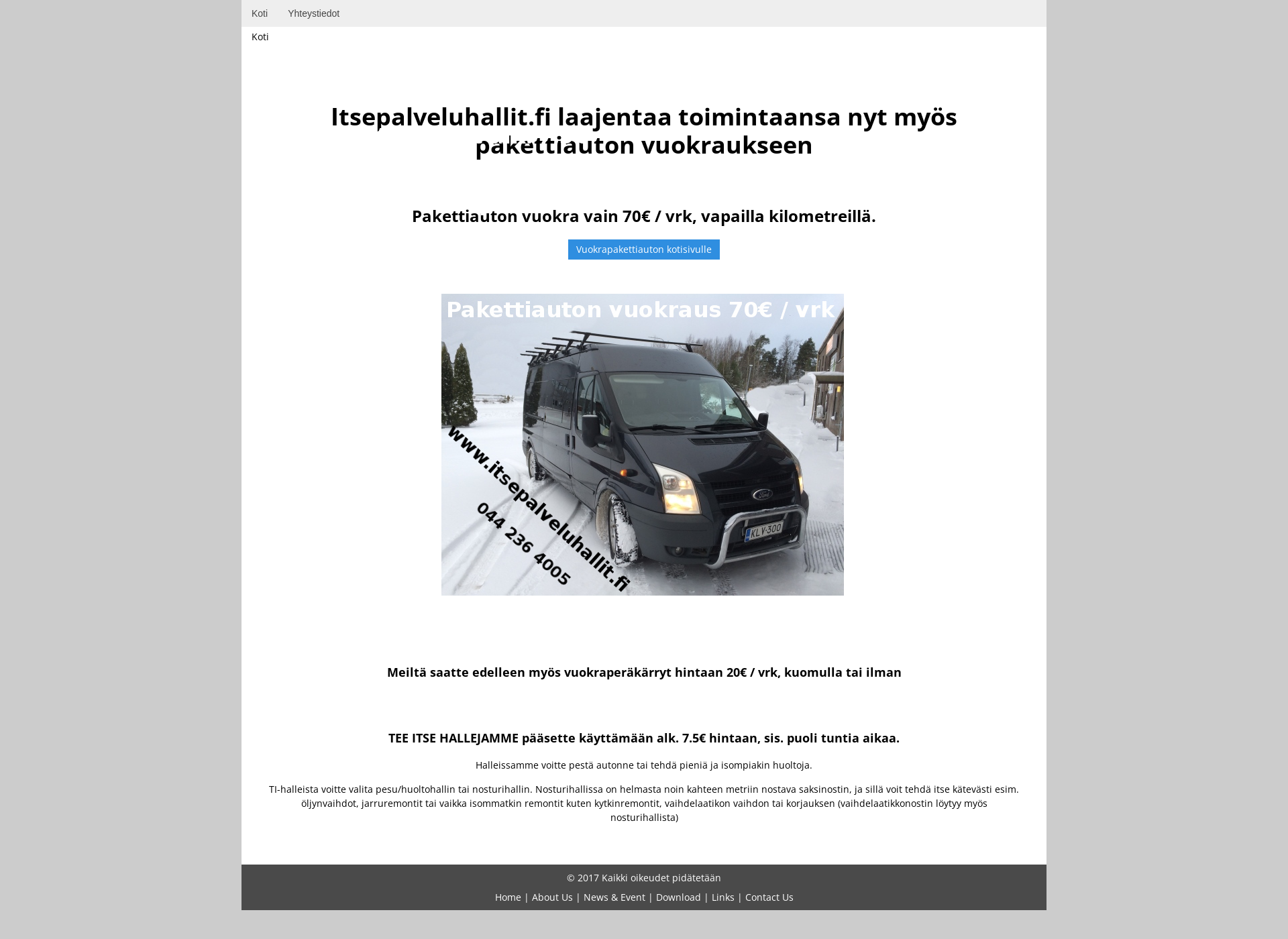Skärmdump för paku-vuokraus.fi