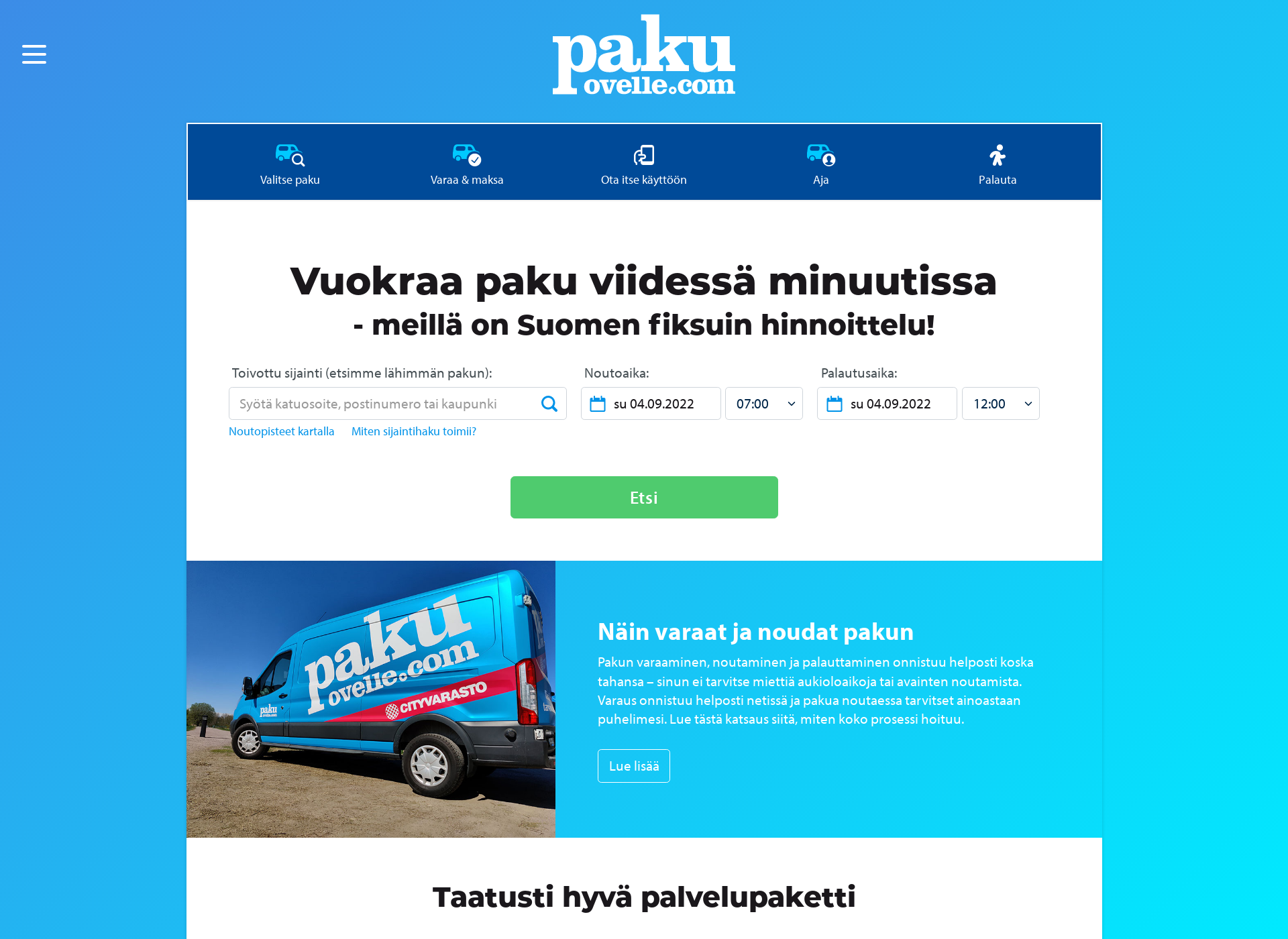 Screenshot for paku10.fi
