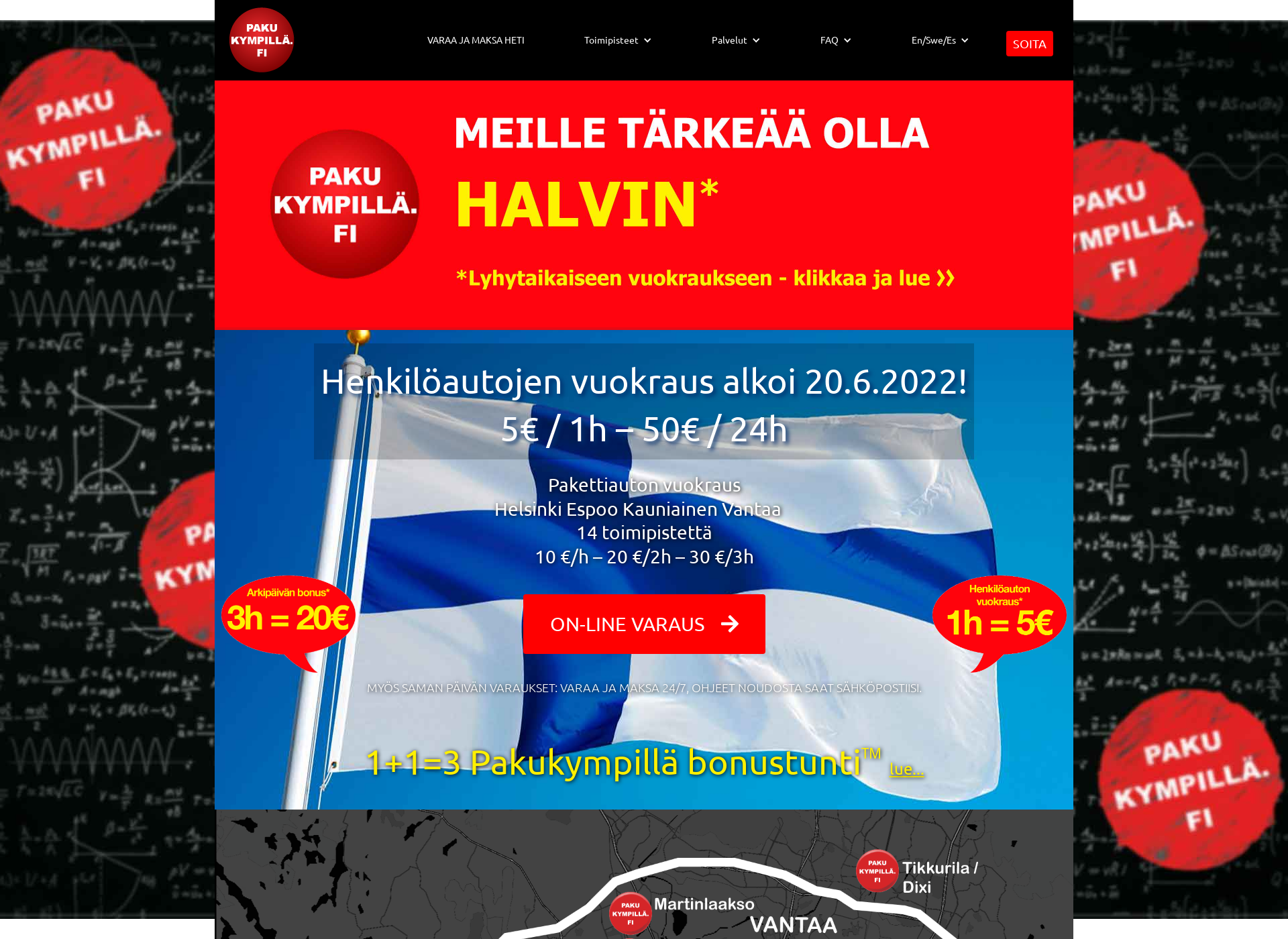 Screenshot for pakukympilla.fi