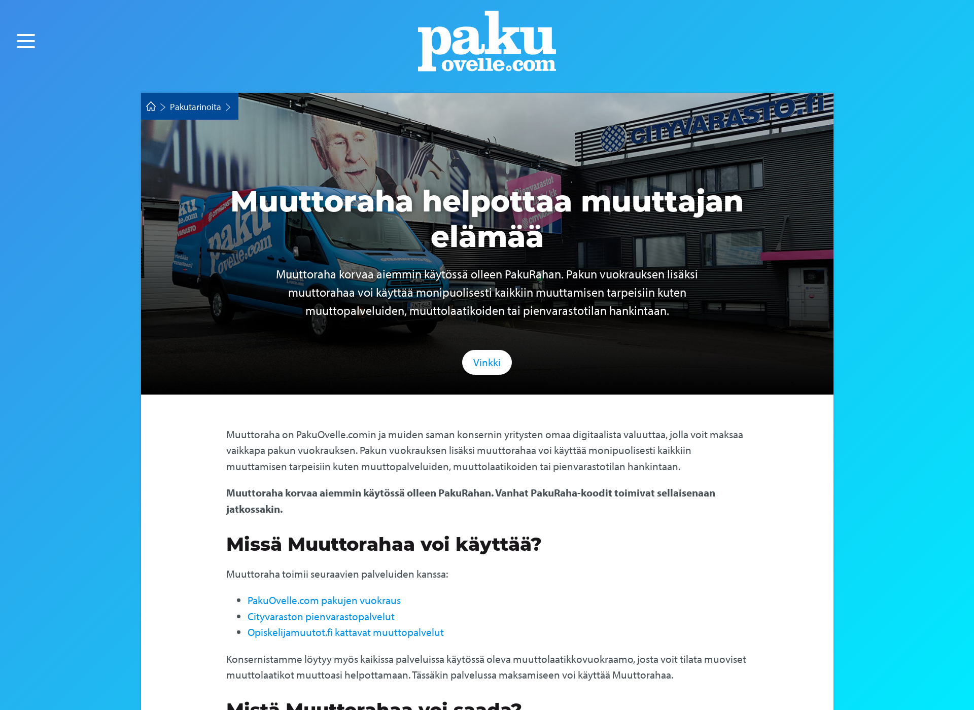 Näyttökuva pakuraha.fi