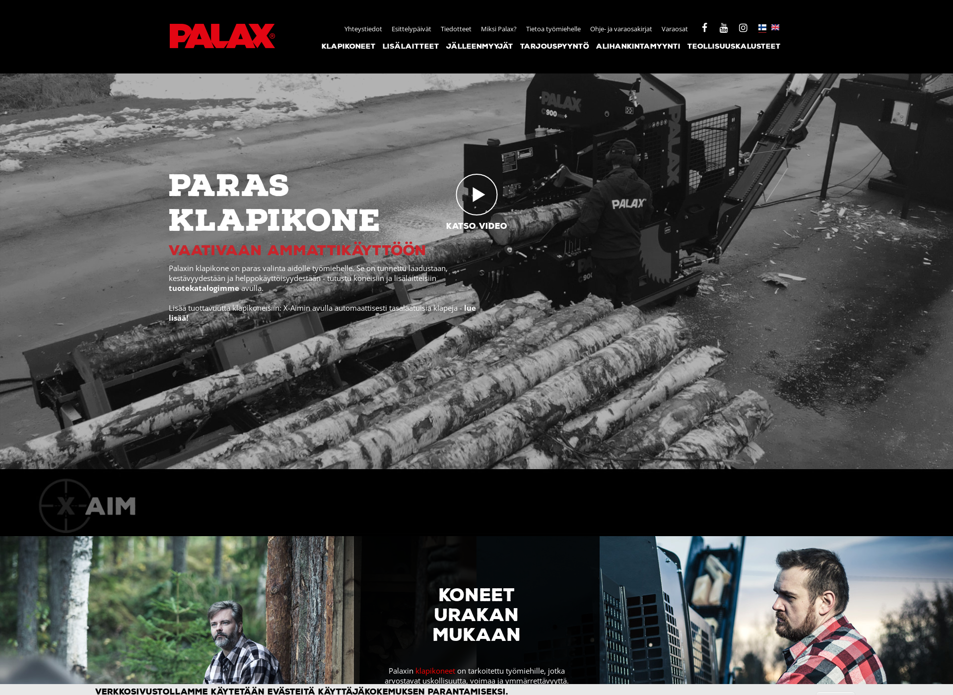Skärmdump för palax.fi