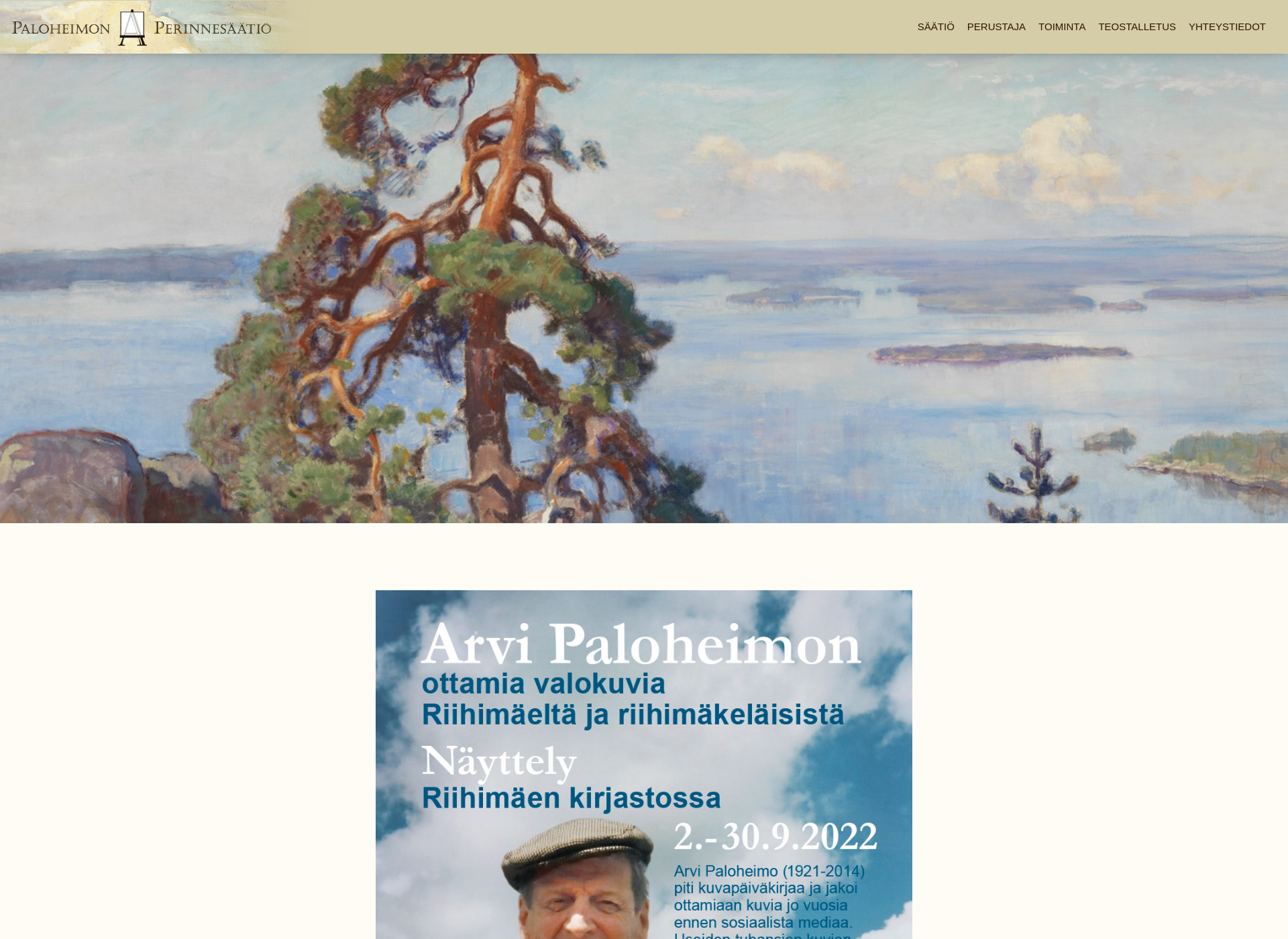 Skärmdump för paloheimonperinnesaatio.fi