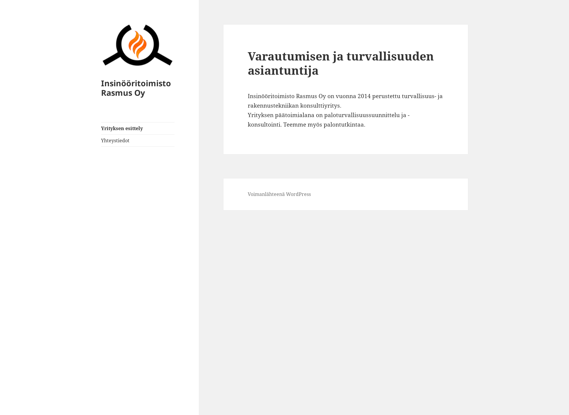 Screenshot for palosuunnittelu.fi
