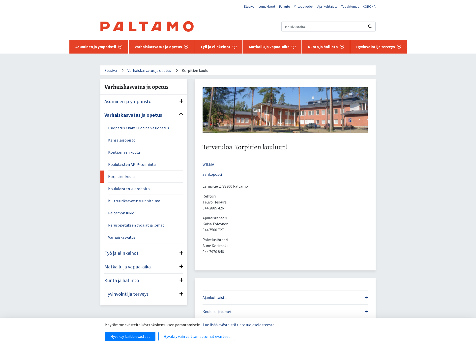 Screenshot for paltamonylaaste.fi