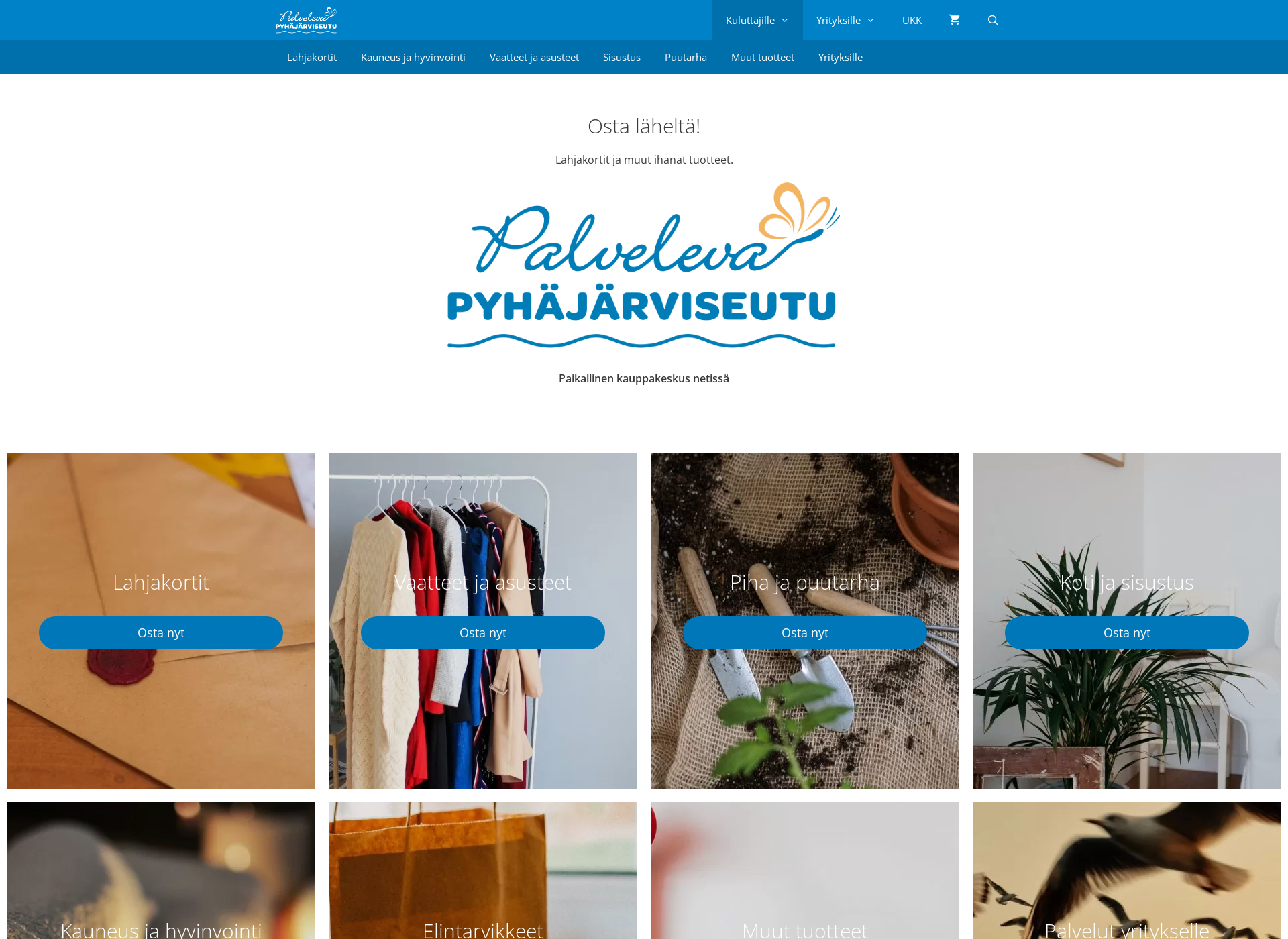 Screenshot for palvelevapyhajarviseutu.fi