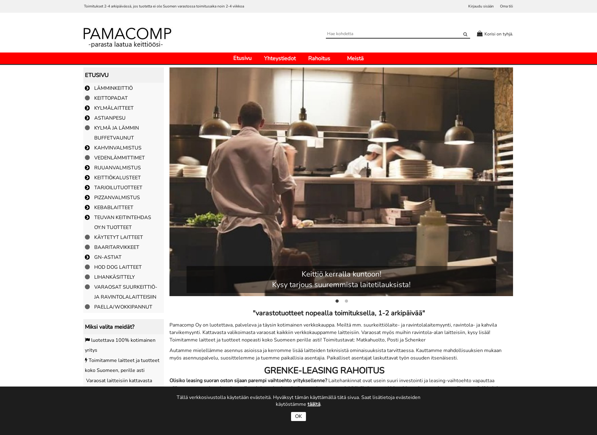 Skärmdump för pamacompoy.fi