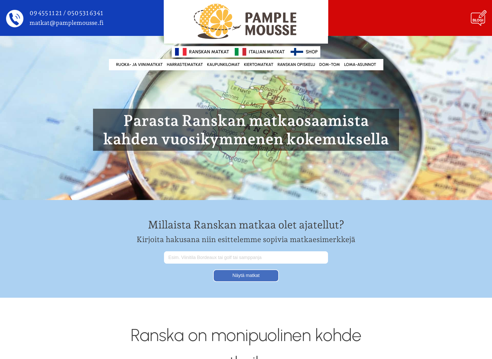 Skärmdump för pamplemousse.fi