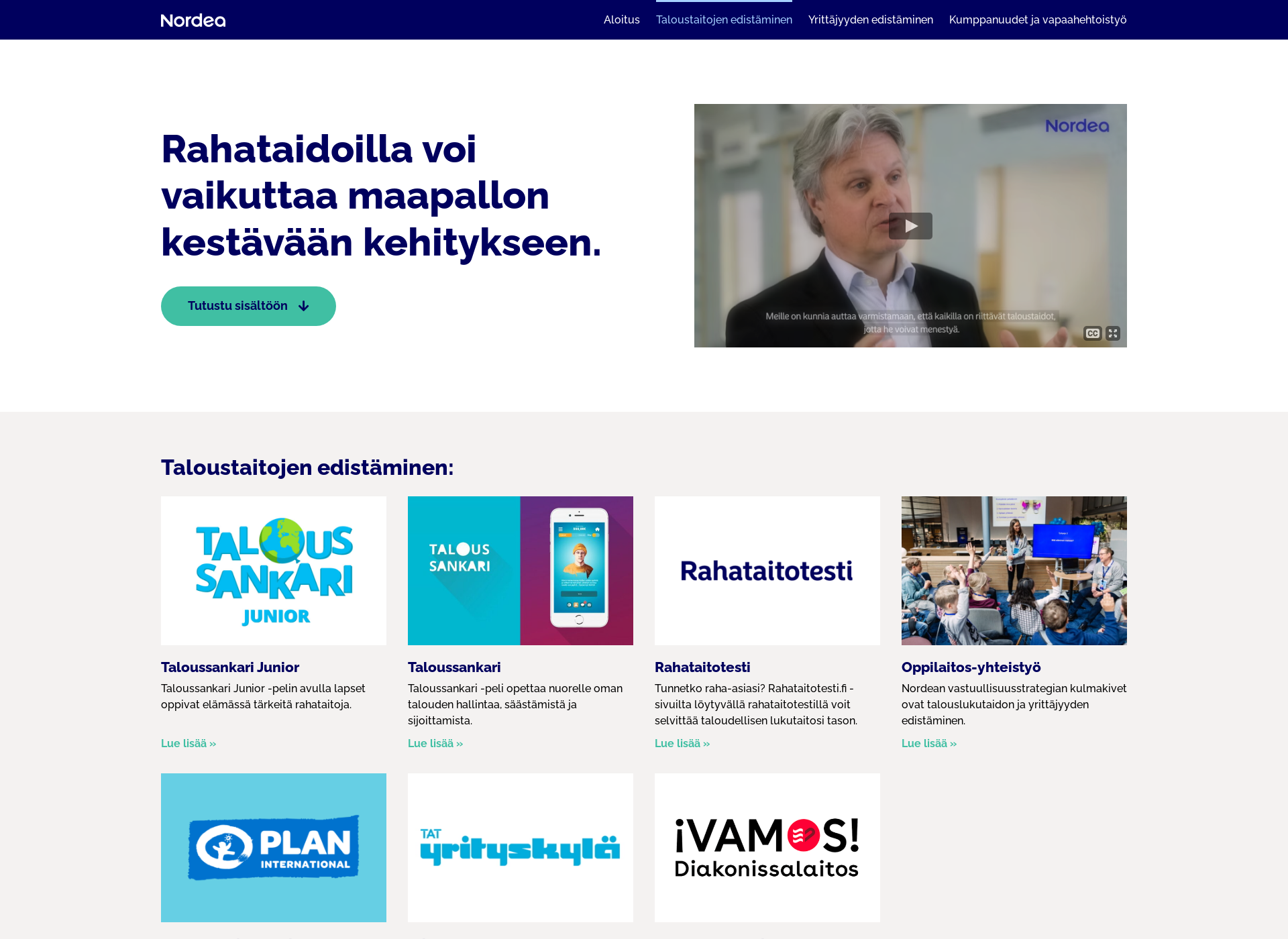 Skärmdump för pankkimuseo.fi