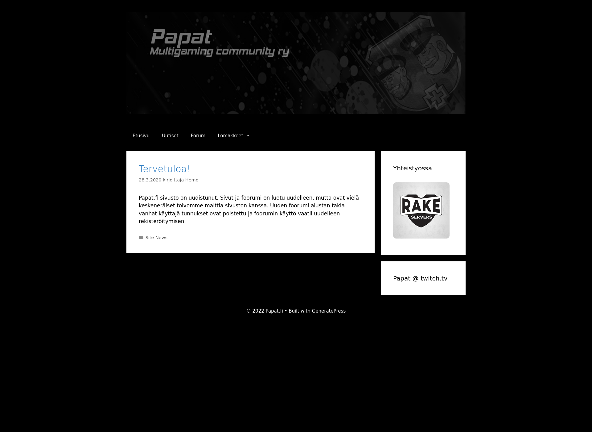 Screenshot for papat.fi
