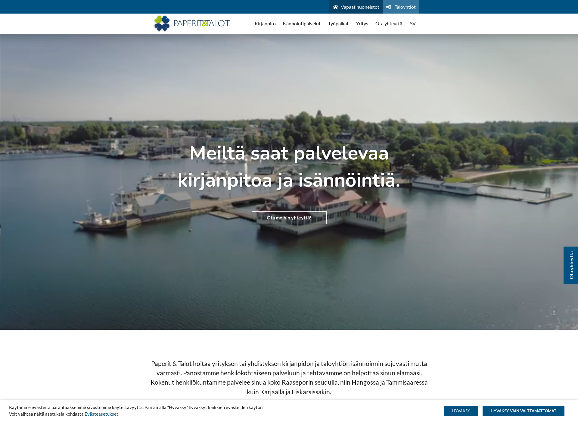 Screenshot for paperitjatalot.fi