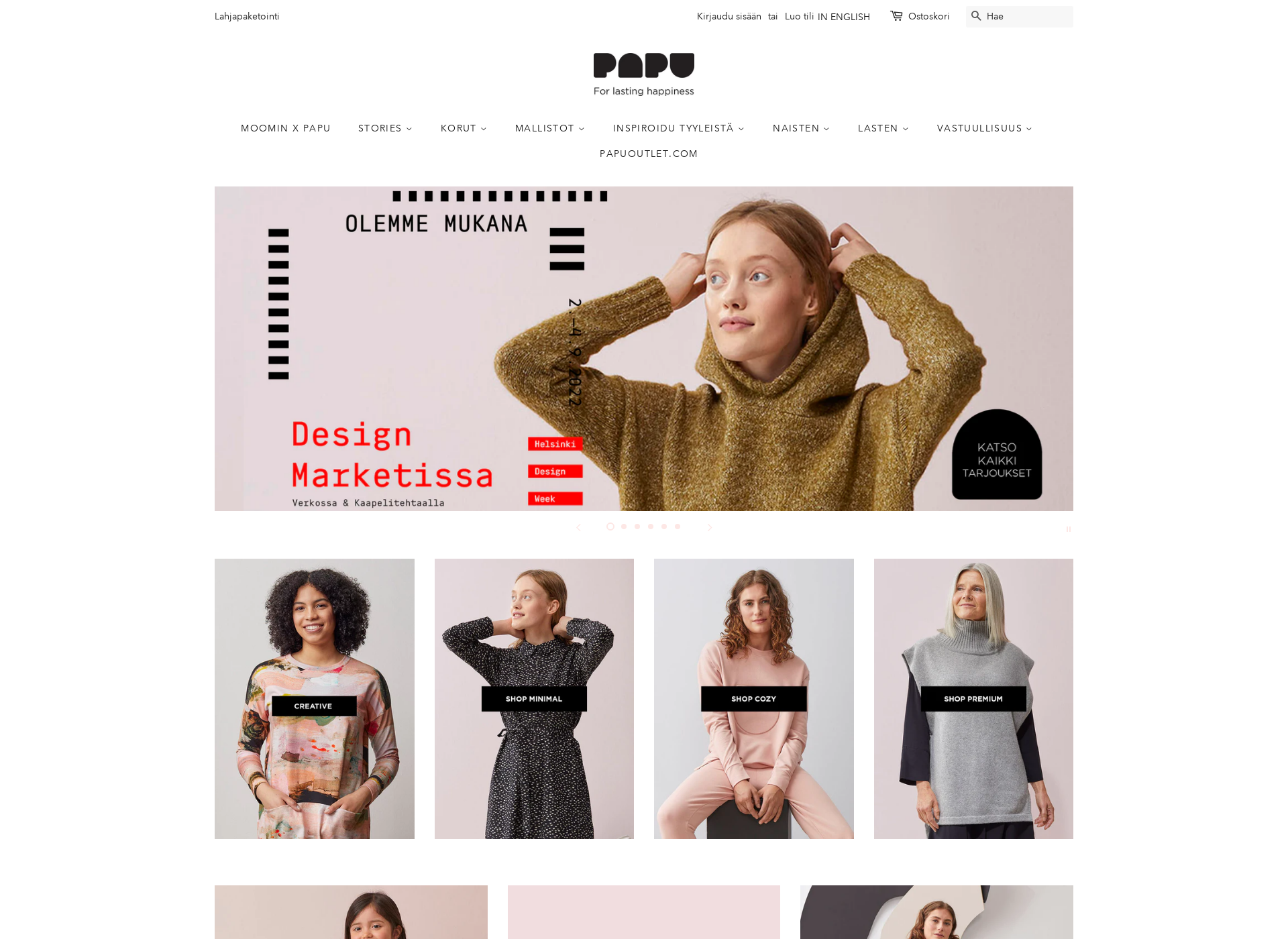 Screenshot for papudesign.fi