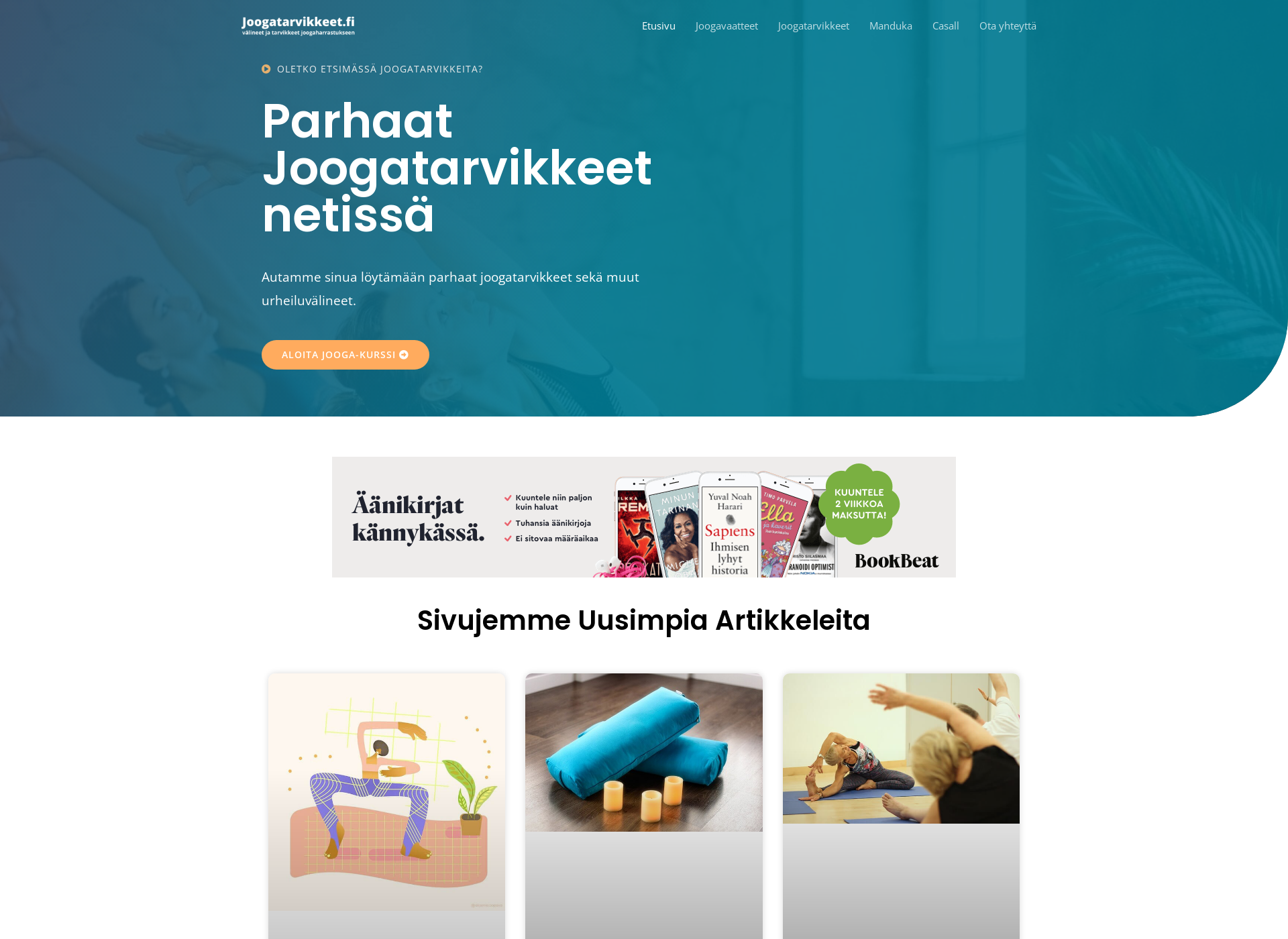 Screenshot for parasjoogamatto.fi