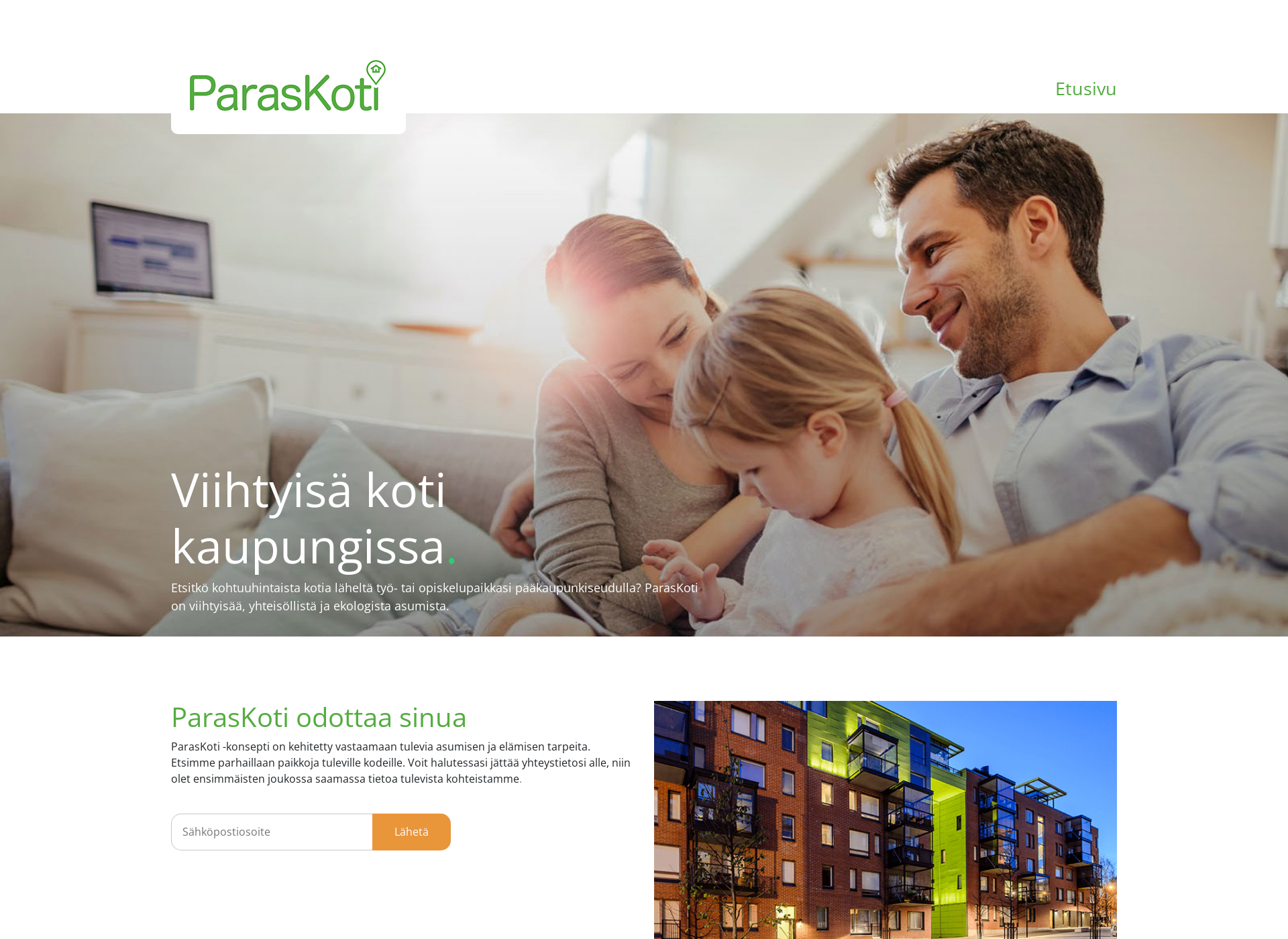 Skärmdump för paraskoti.fi