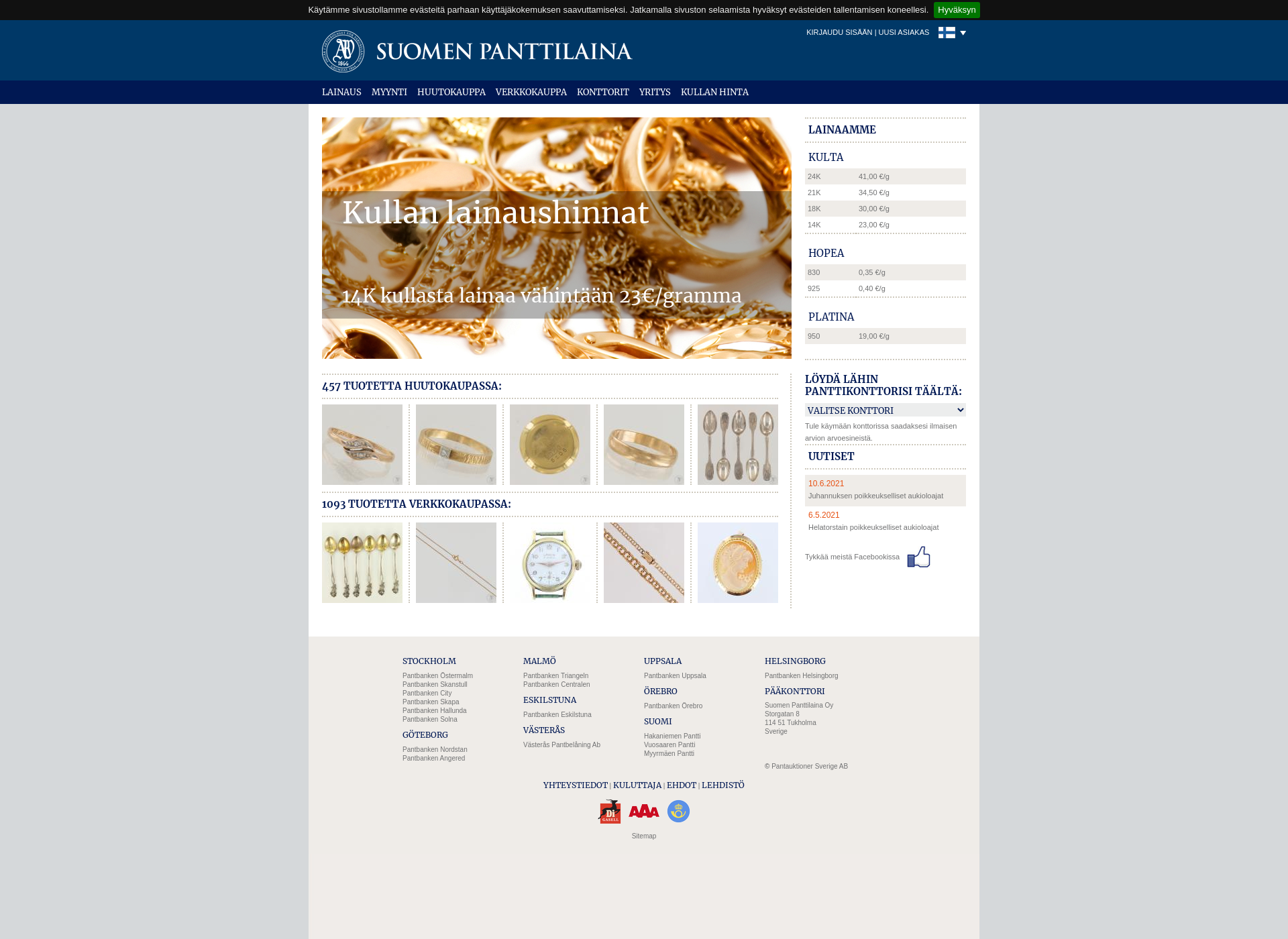 Screenshot for paraspantti.fi