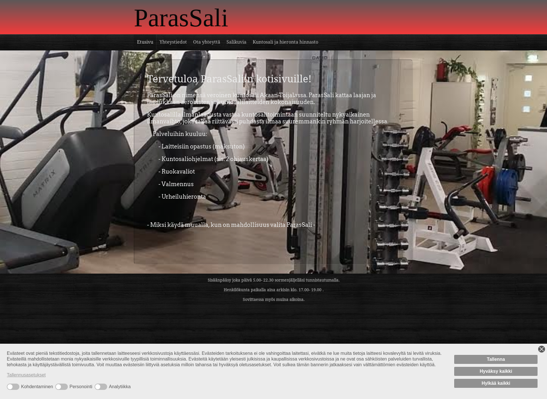 Screenshot for parassali.fi