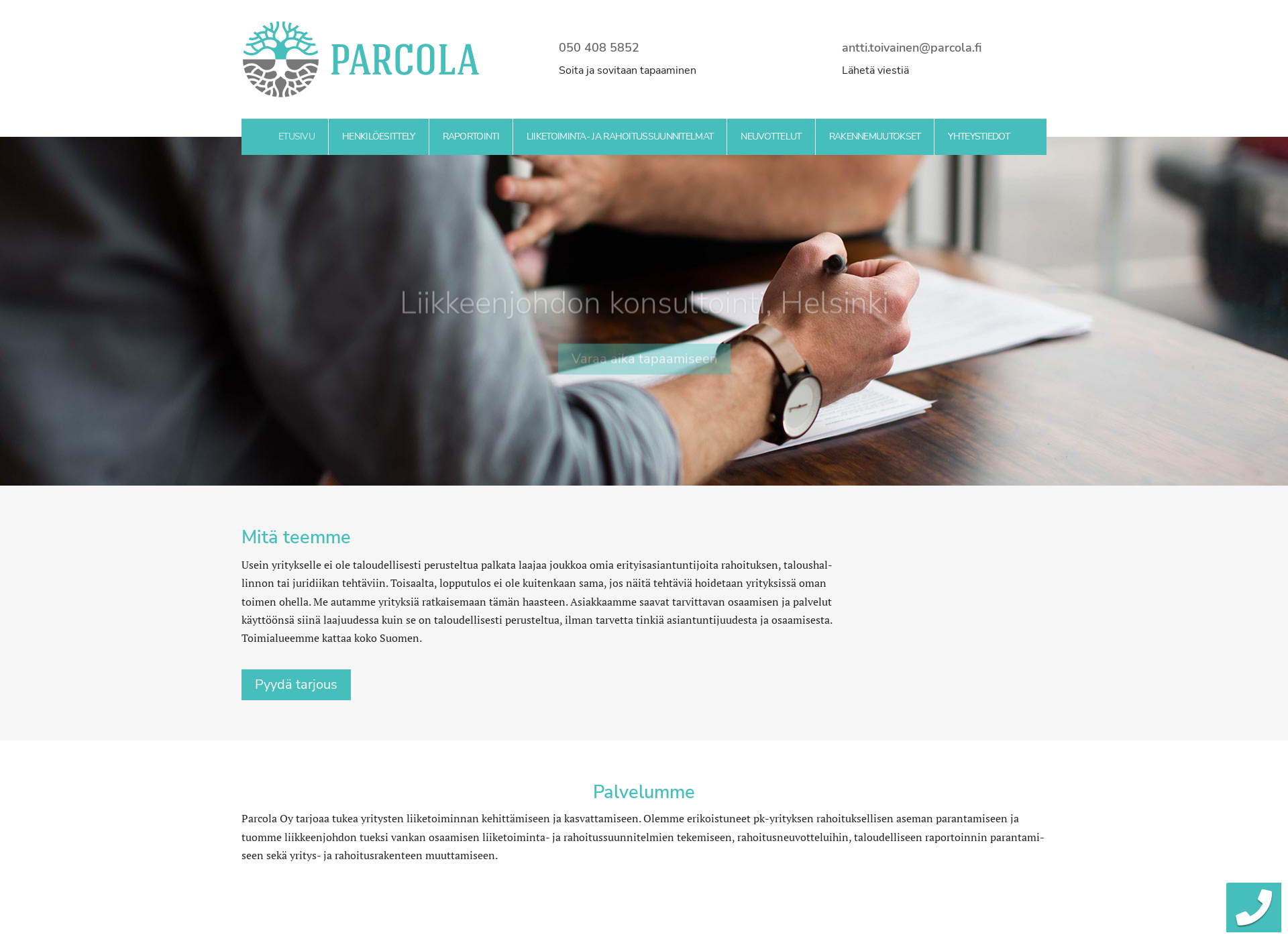 Screenshot for parcola.fi