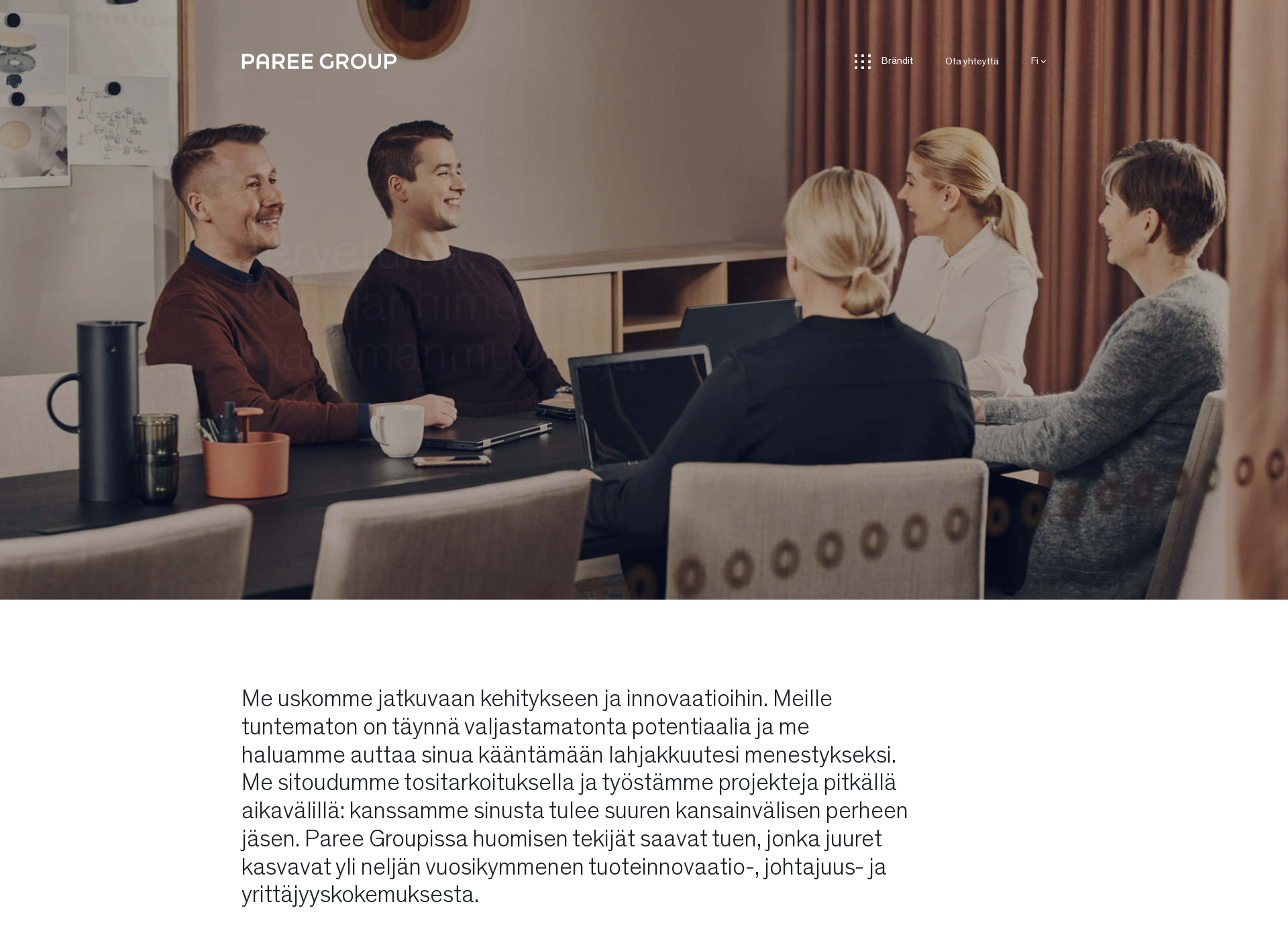 Skärmdump för paree.fi