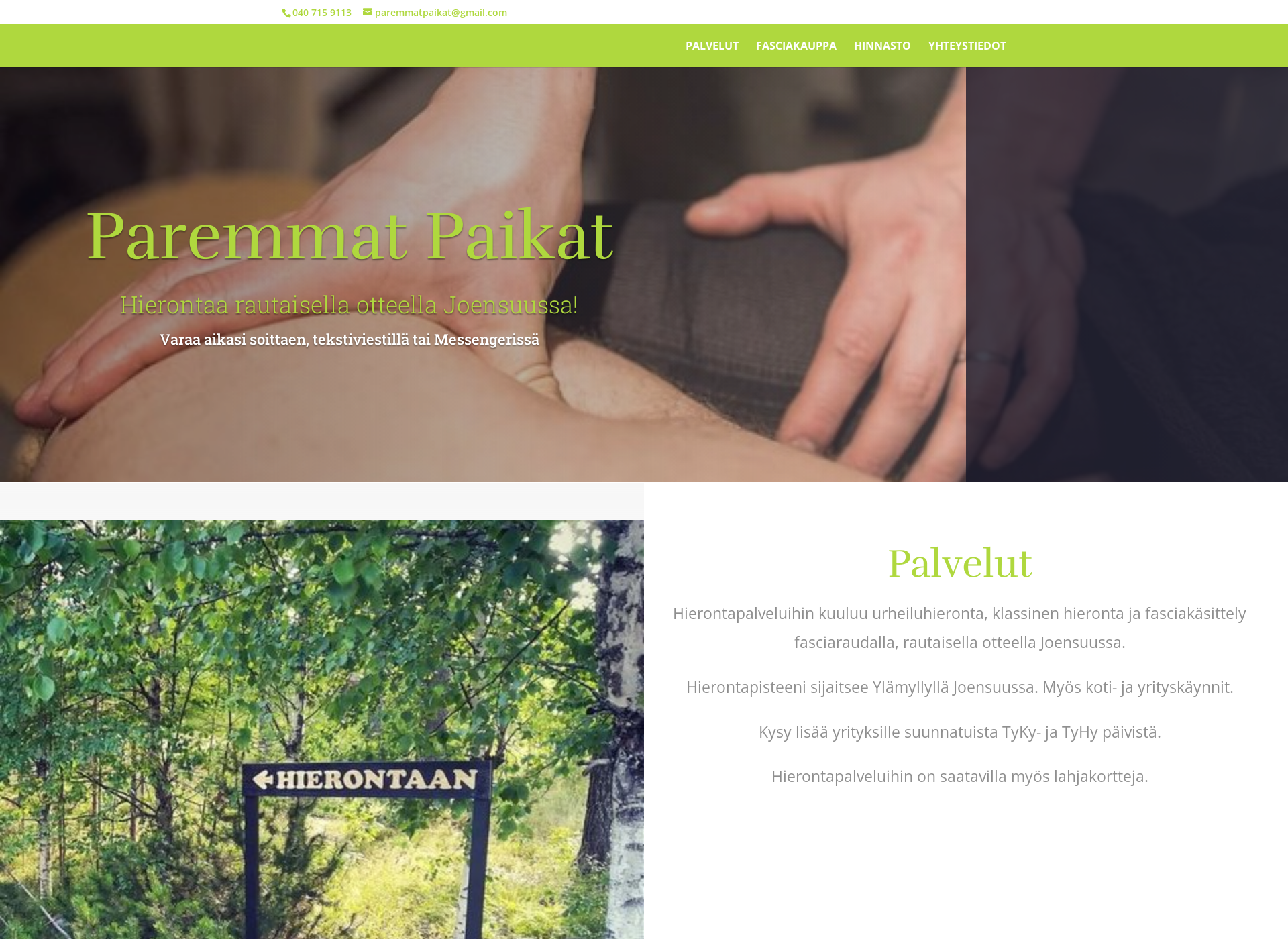 Screenshot for paremmatpaikat.fi