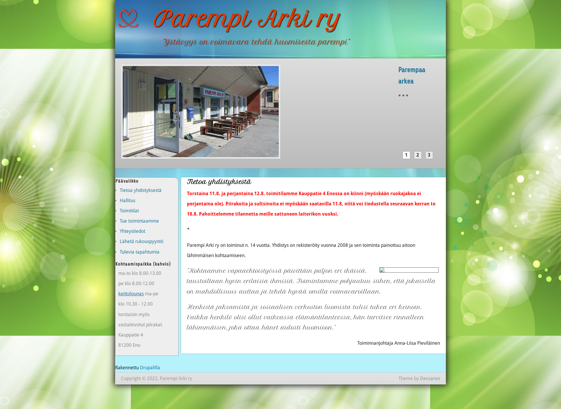 Screenshot for parempi-arki.fi