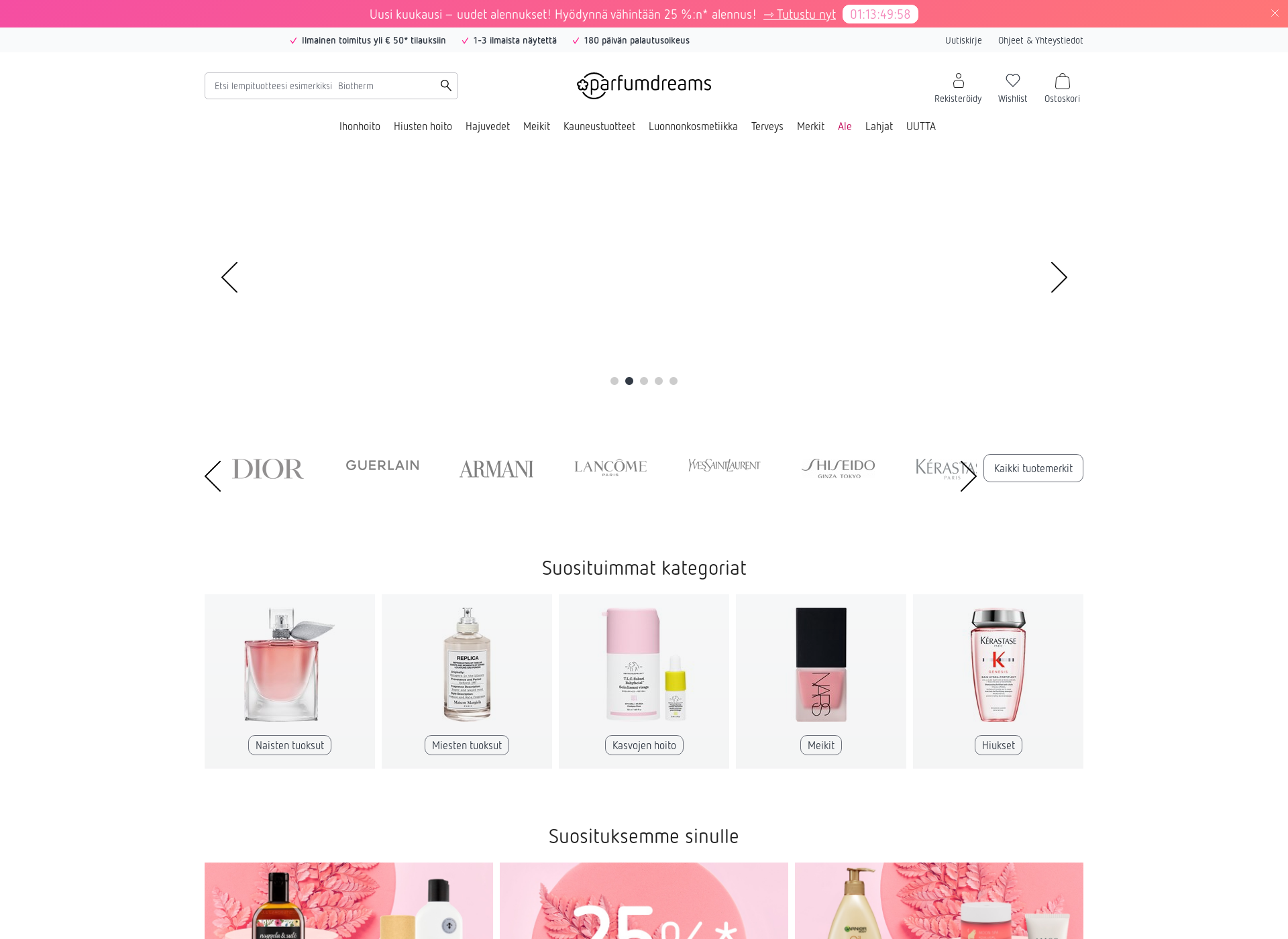 Screenshot for parfumdreams.fi