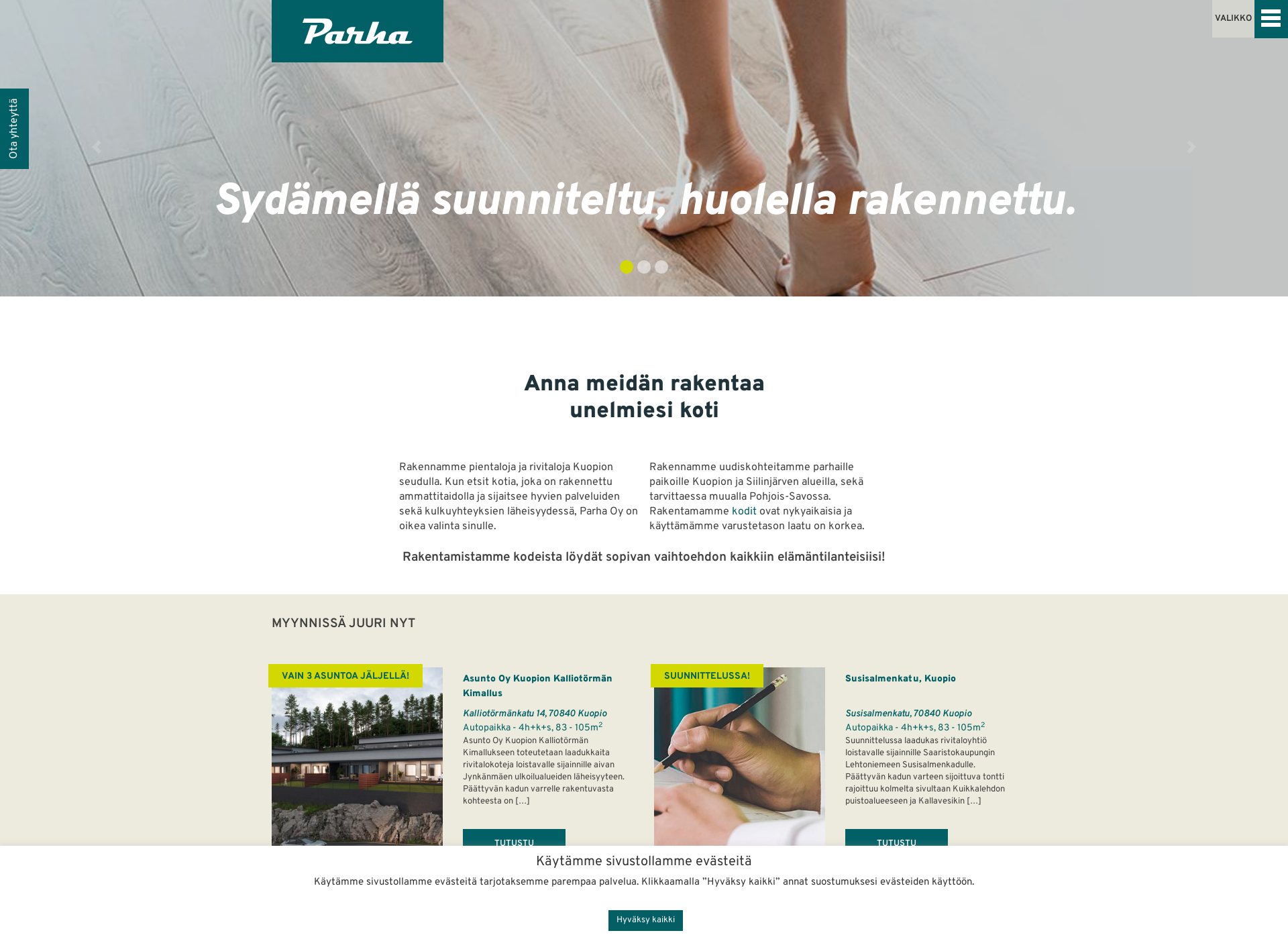 Skärmdump för parha.fi