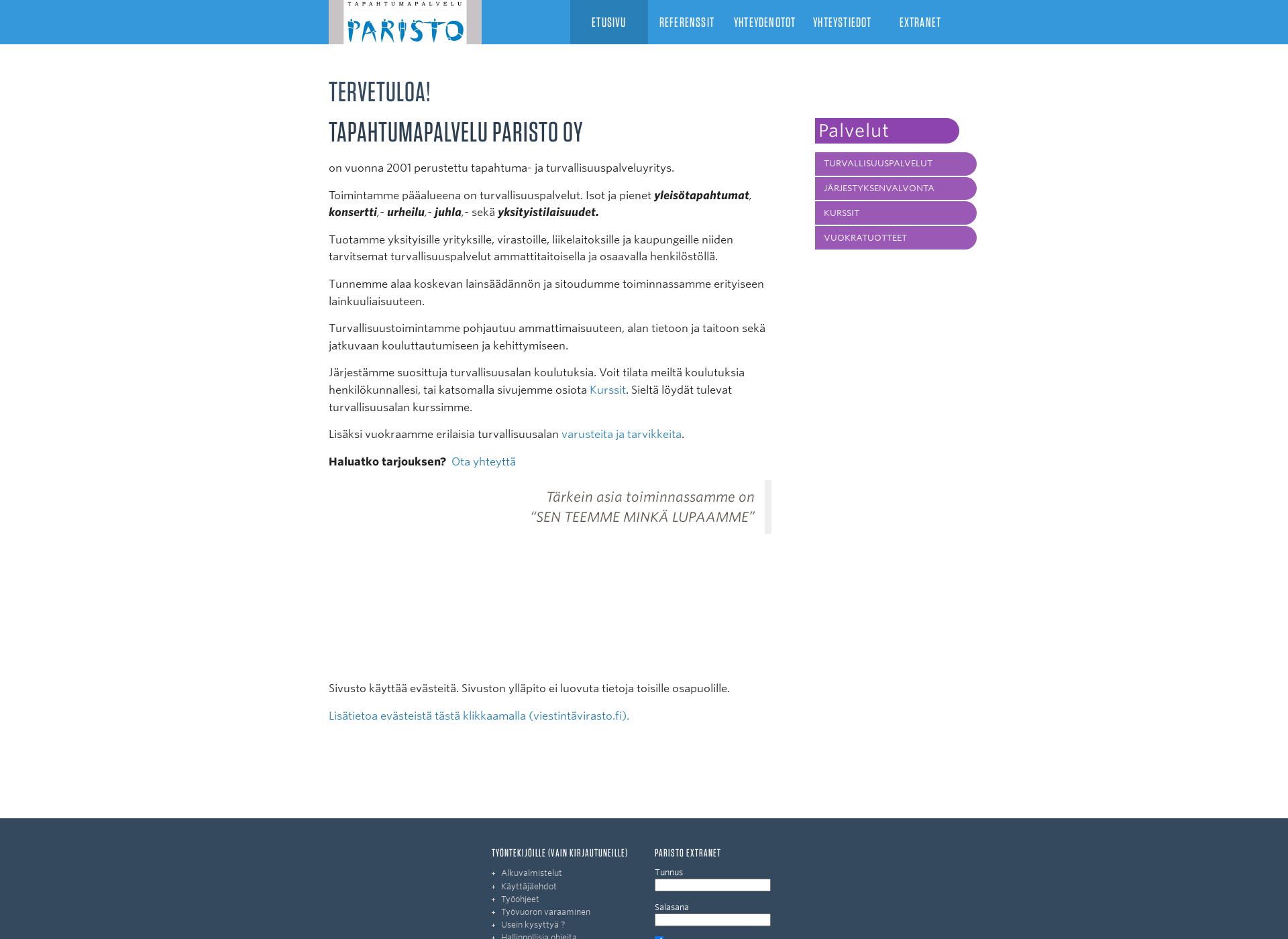 Screenshot for paristo.fi