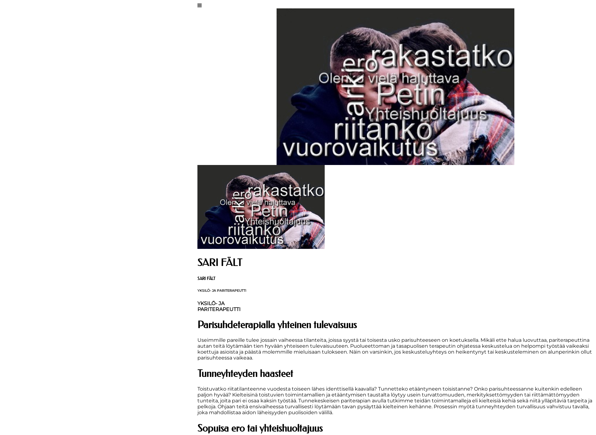 Screenshot for pariterapiaan.fi