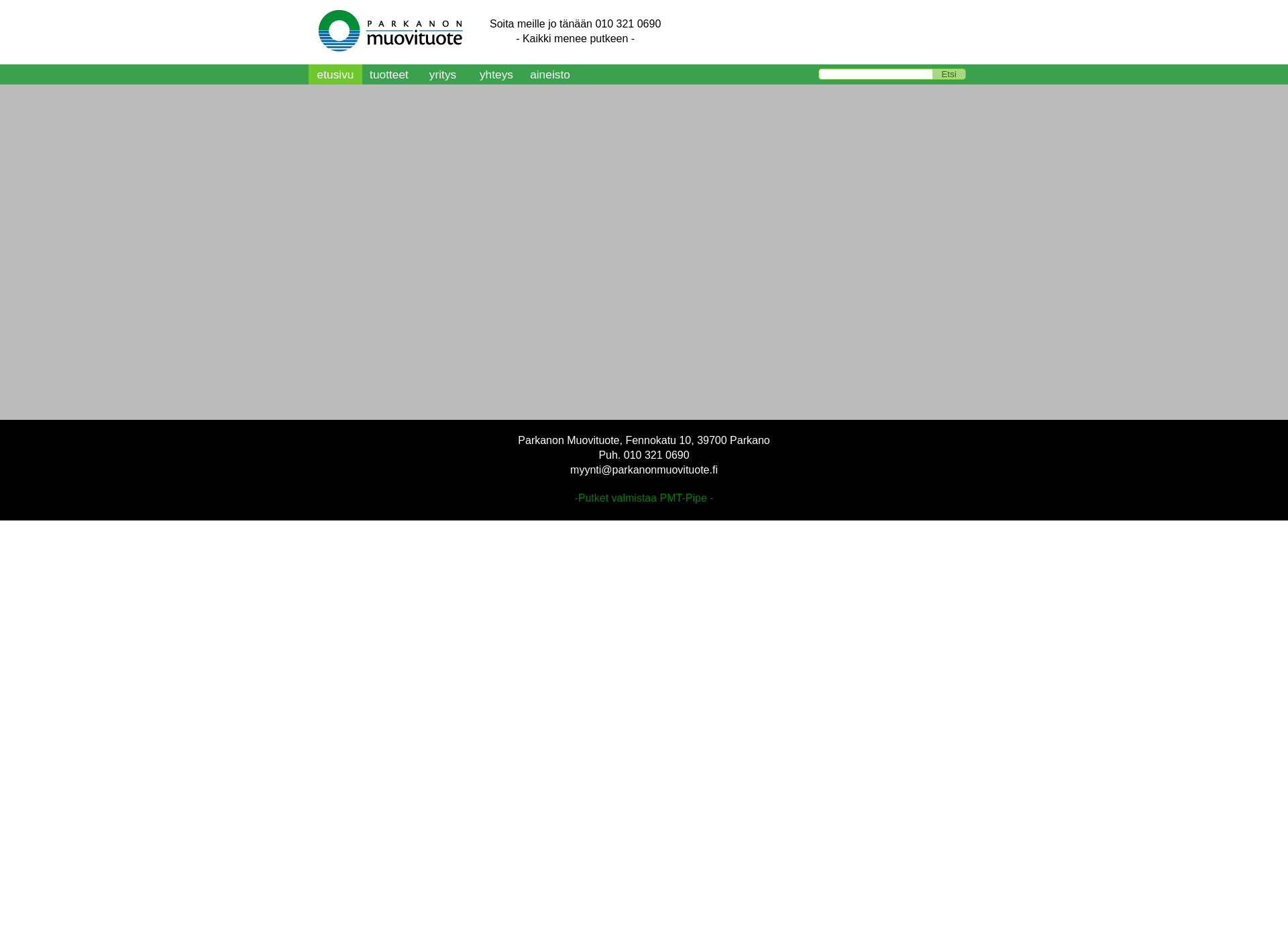 Skärmdump för parkanonmuovituote.fi